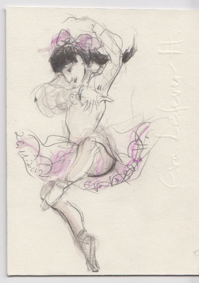 Obra "Apunte de una pequeña bailarina III" de Eva Lefever
