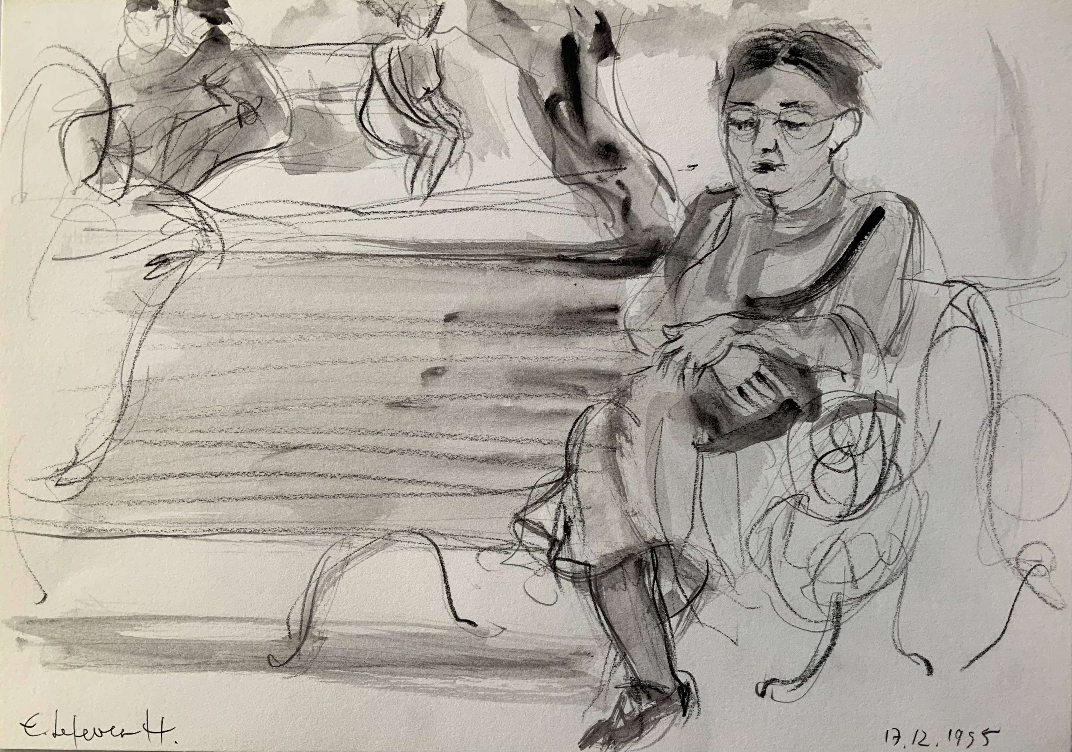 Obra "Apuntes en la Plaza de Armas III" de Eva Lefever