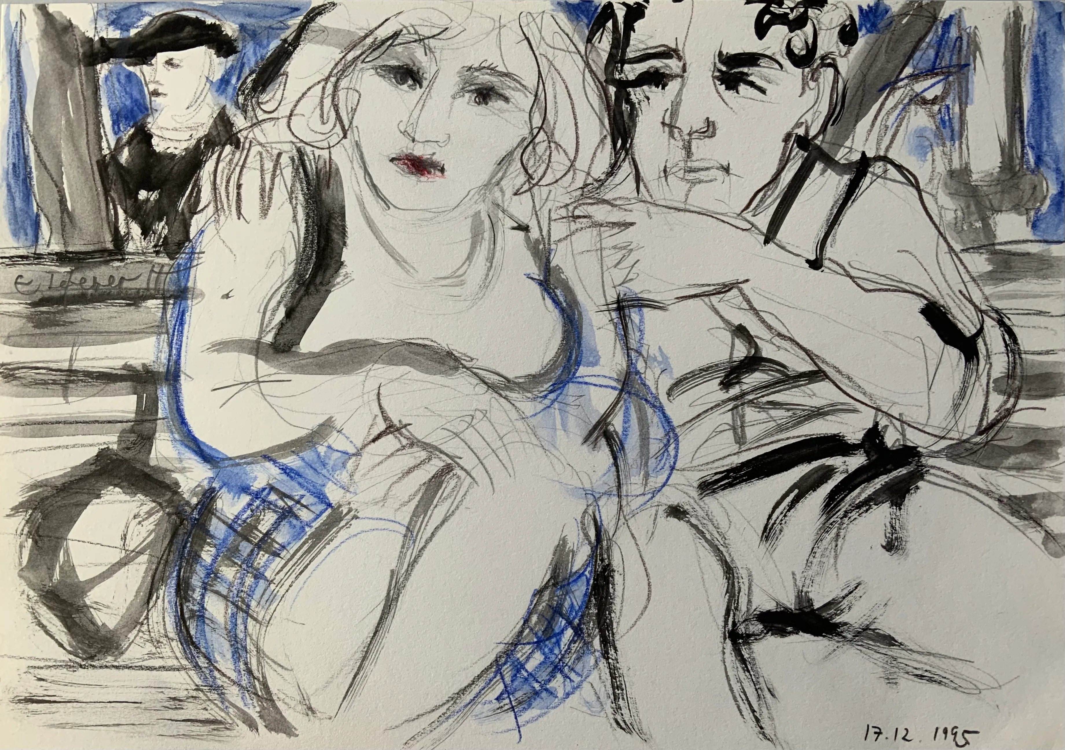 Obra "Apuntes en la Plaza de Armas IV" de Eva Lefever