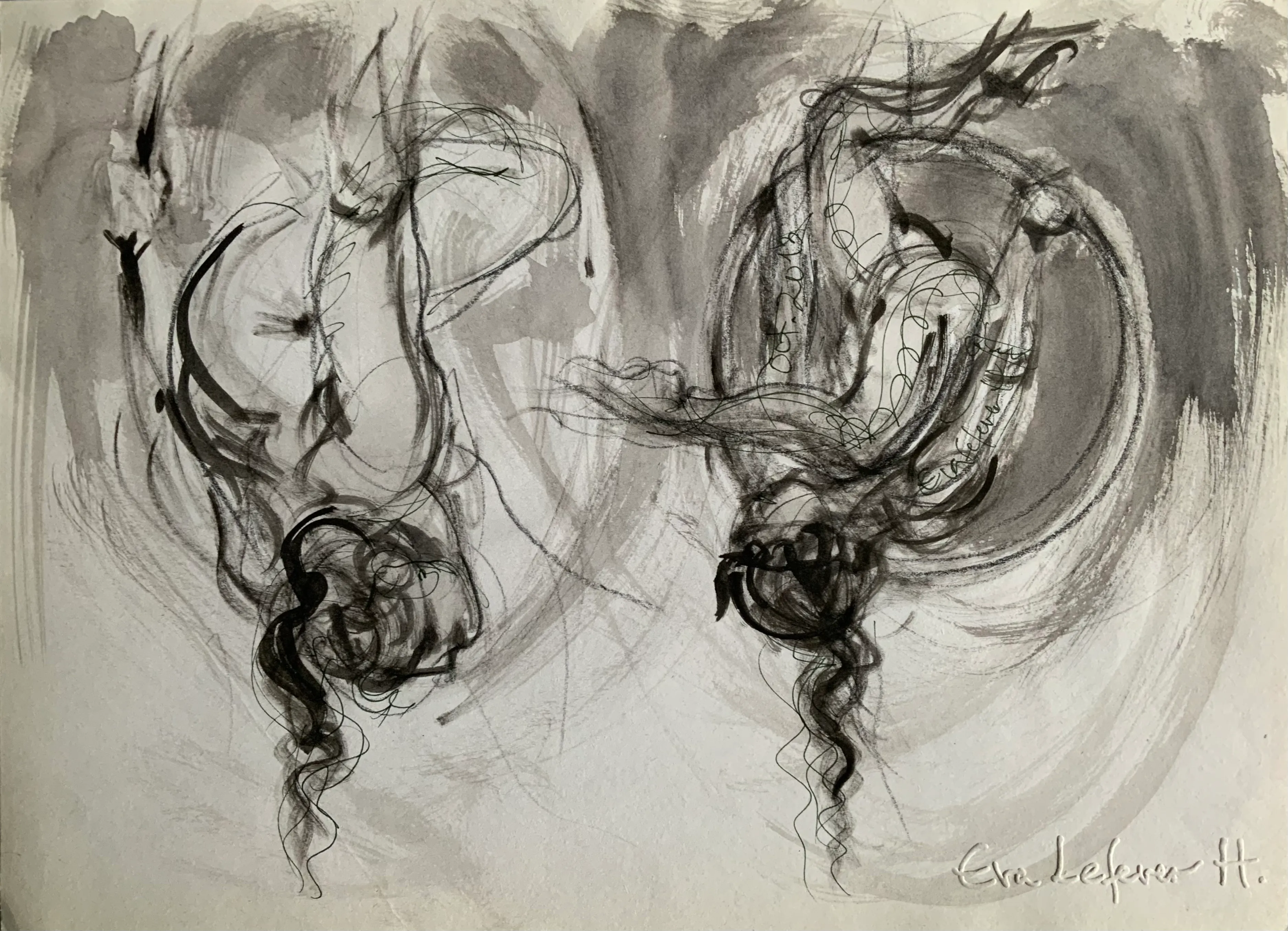 Obra "Artistas de circo en acción III" de Eva Lefever