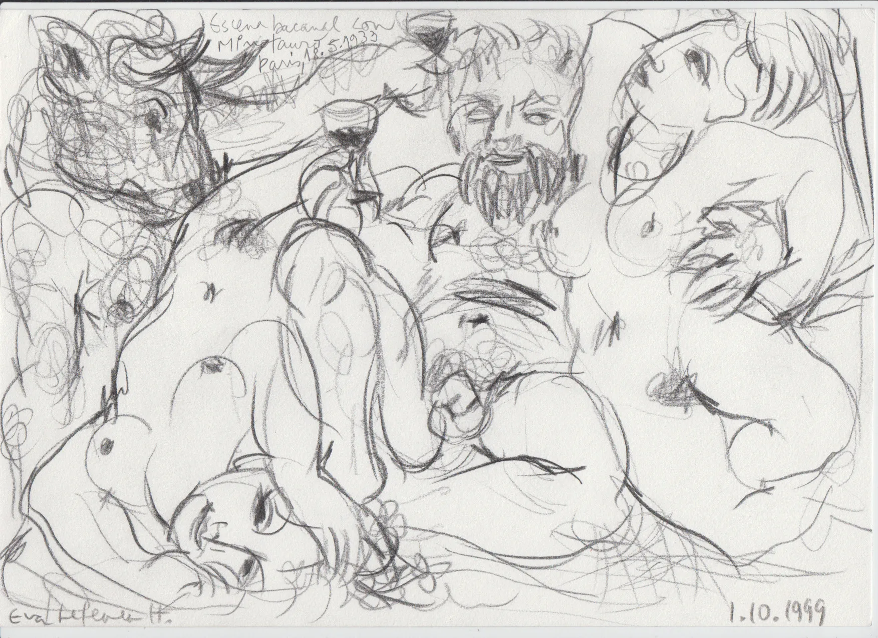Obra "Bacanal I" de Eva Lefever