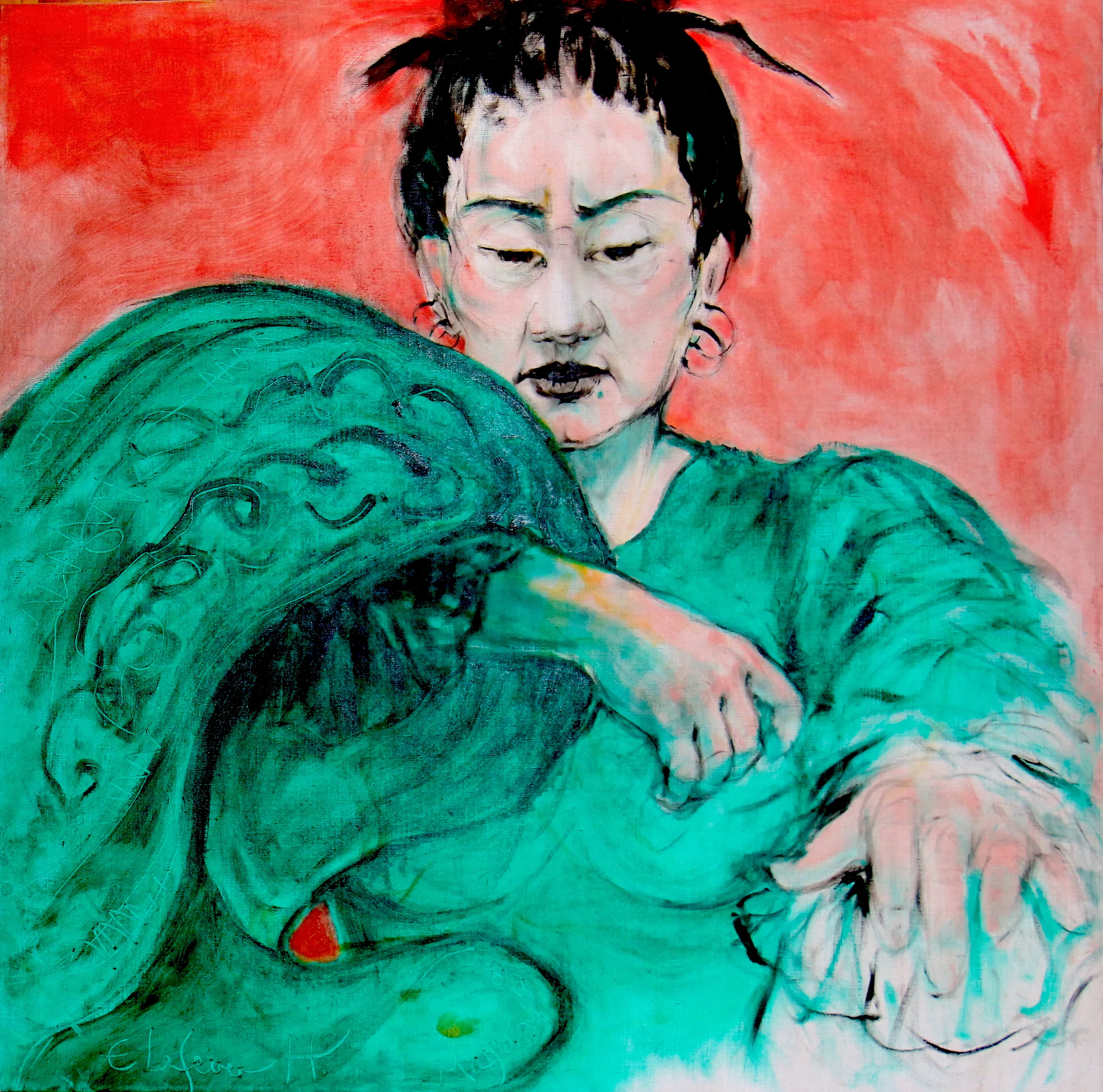 Obra "Bailaora samurái" de Eva Lefever