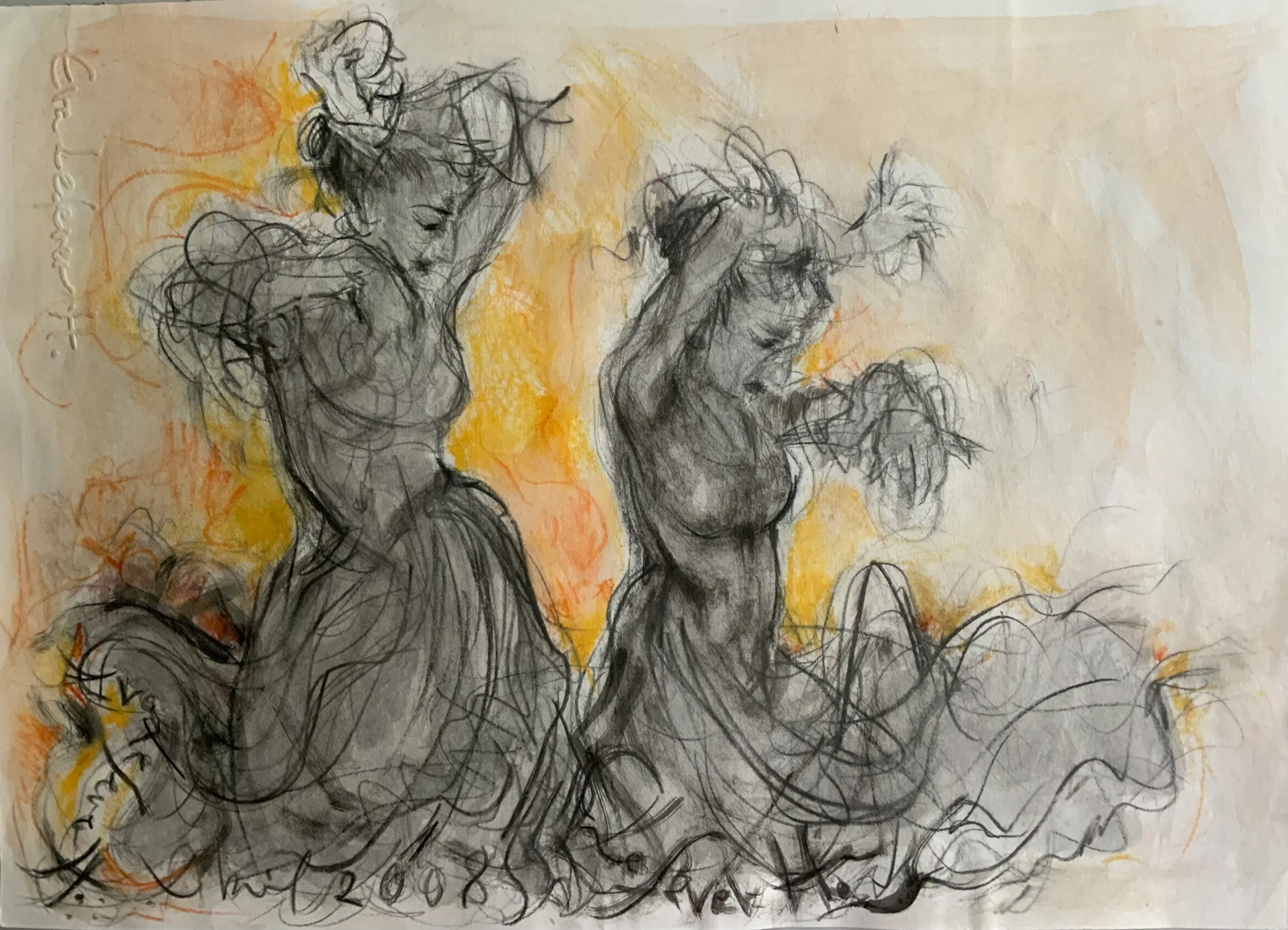Obra "Bailaora volcánica II" de Eva Lefever