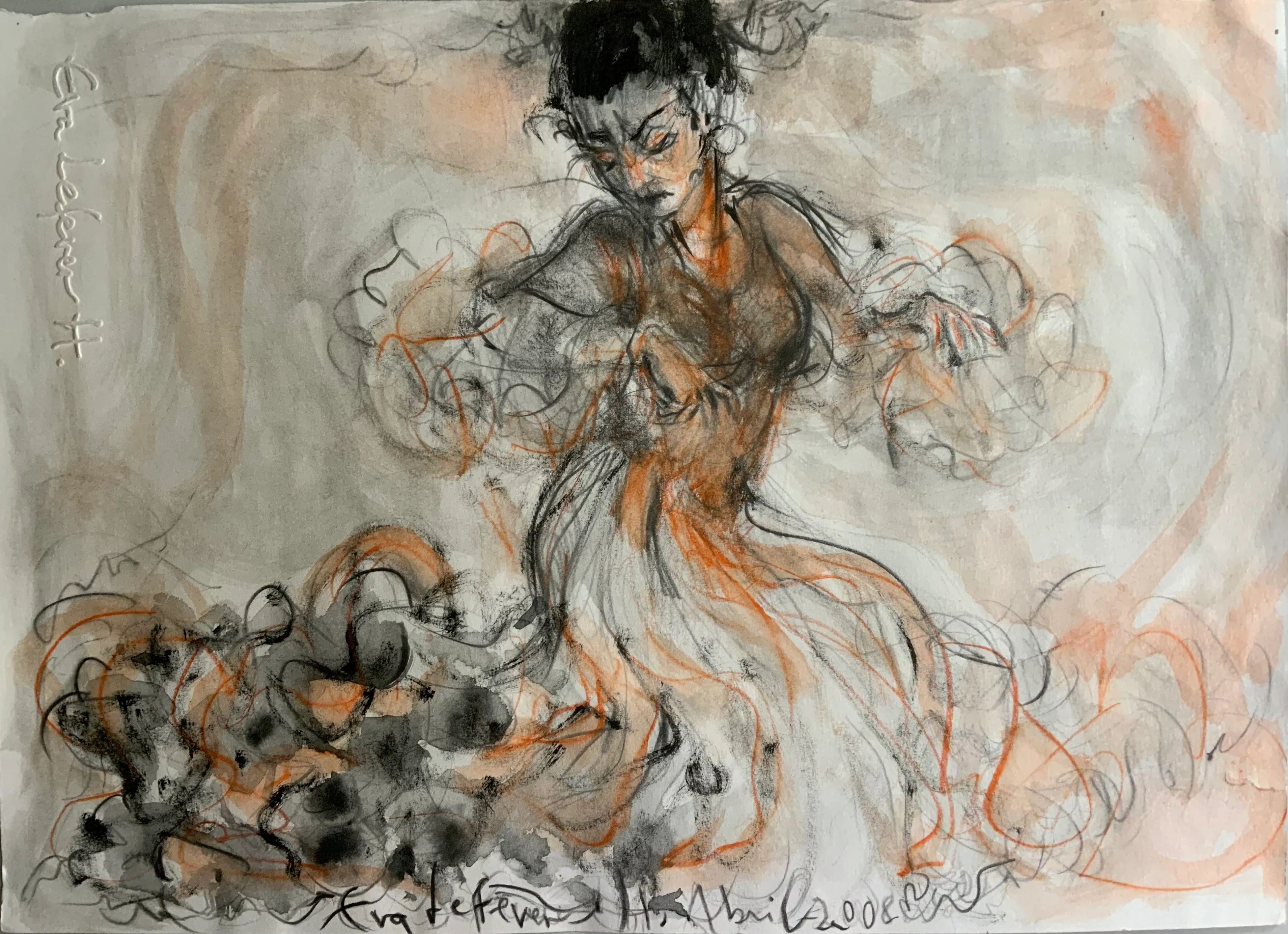 Obra "Bailaora volcánica IV" de Eva Lefever