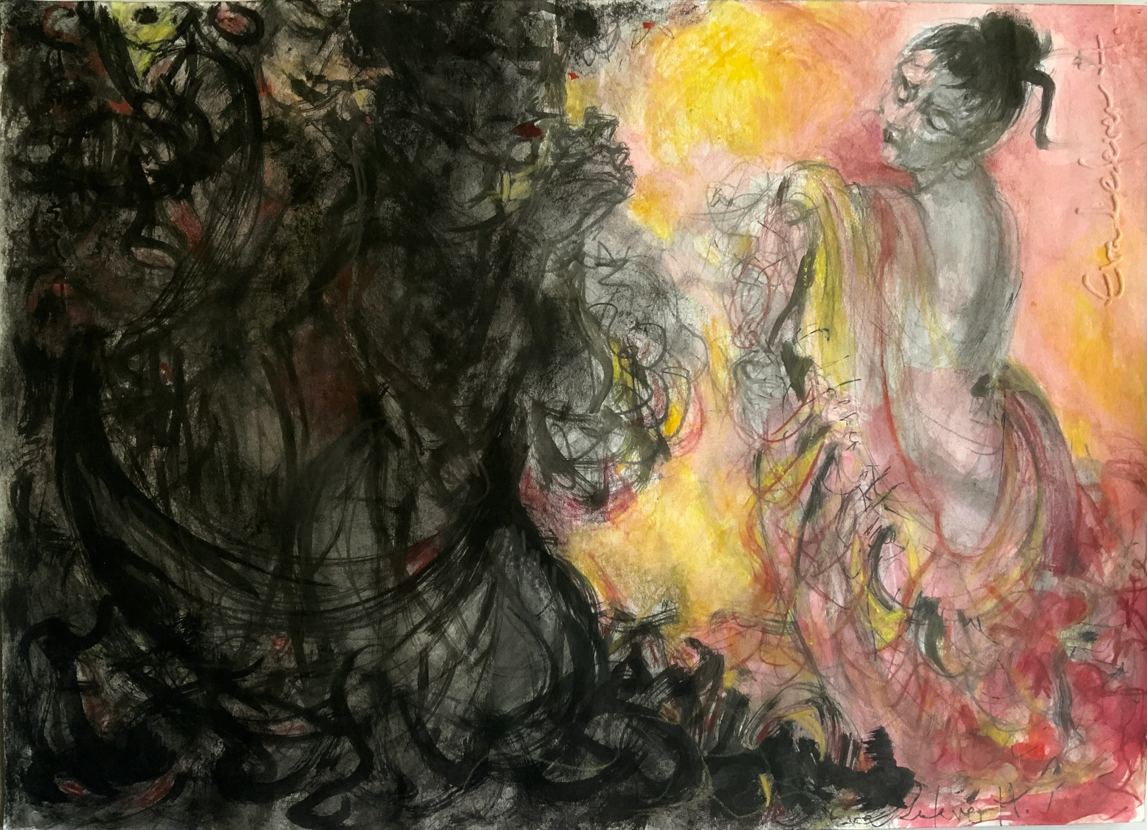 Obra "Bailaora volcánica VII" de Eva Lefever