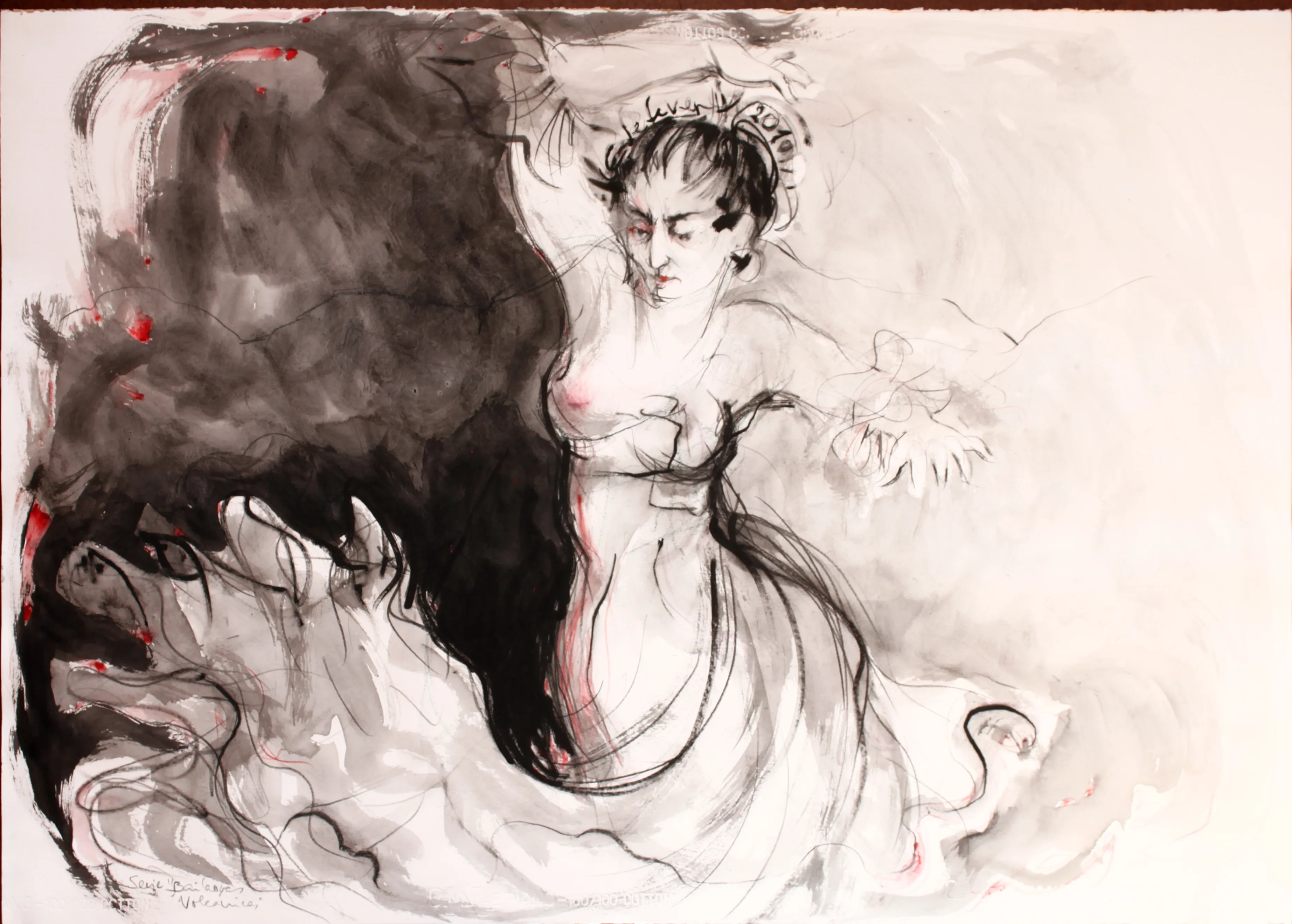 Obra "Bailaora volcánica XIII" de Eva Lefever