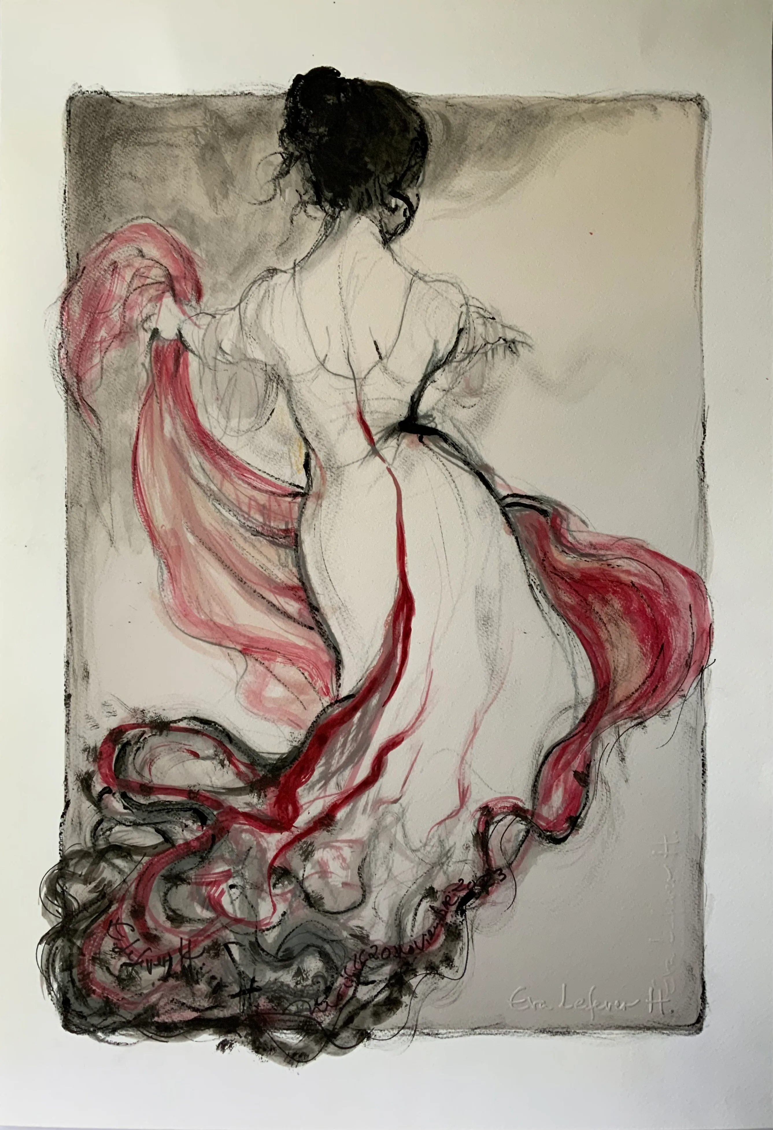 Obra "Bailaora volcánica XIV (Variación 1)" de Eva Lefever