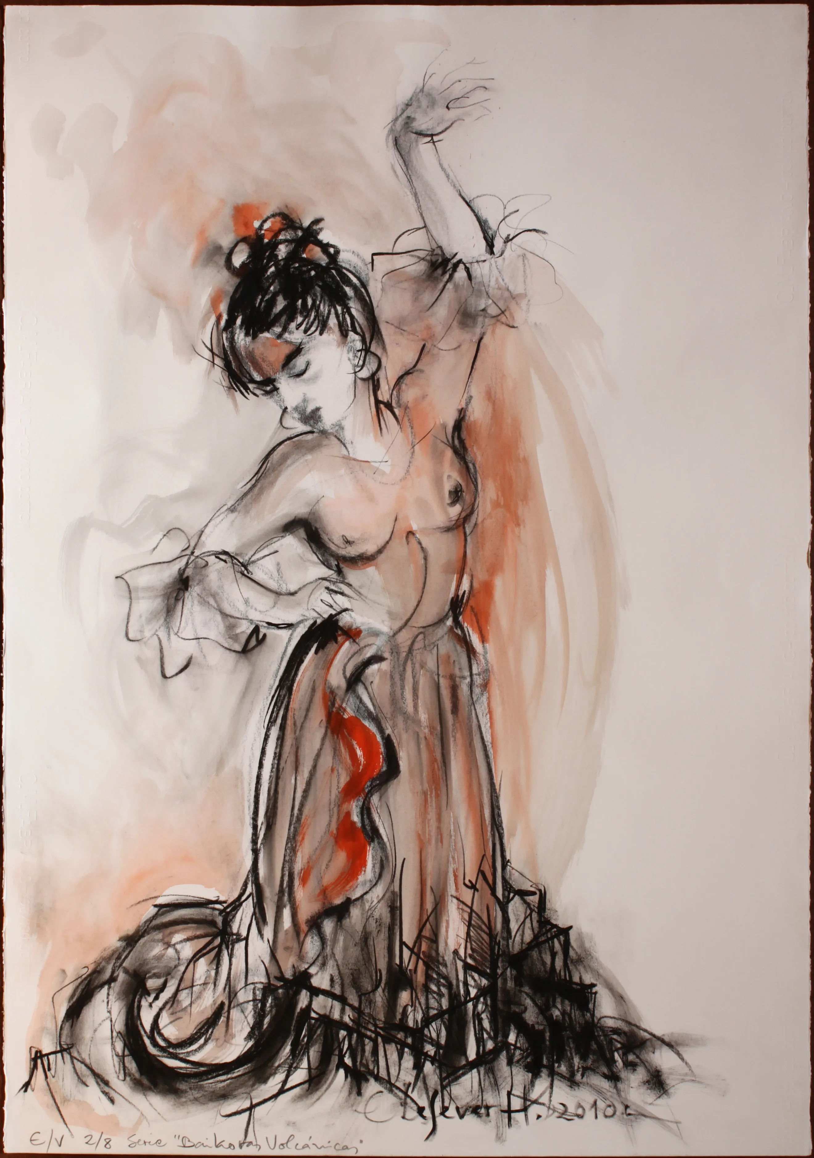 Obra "Bailaora volcánica XV" de Eva Lefever