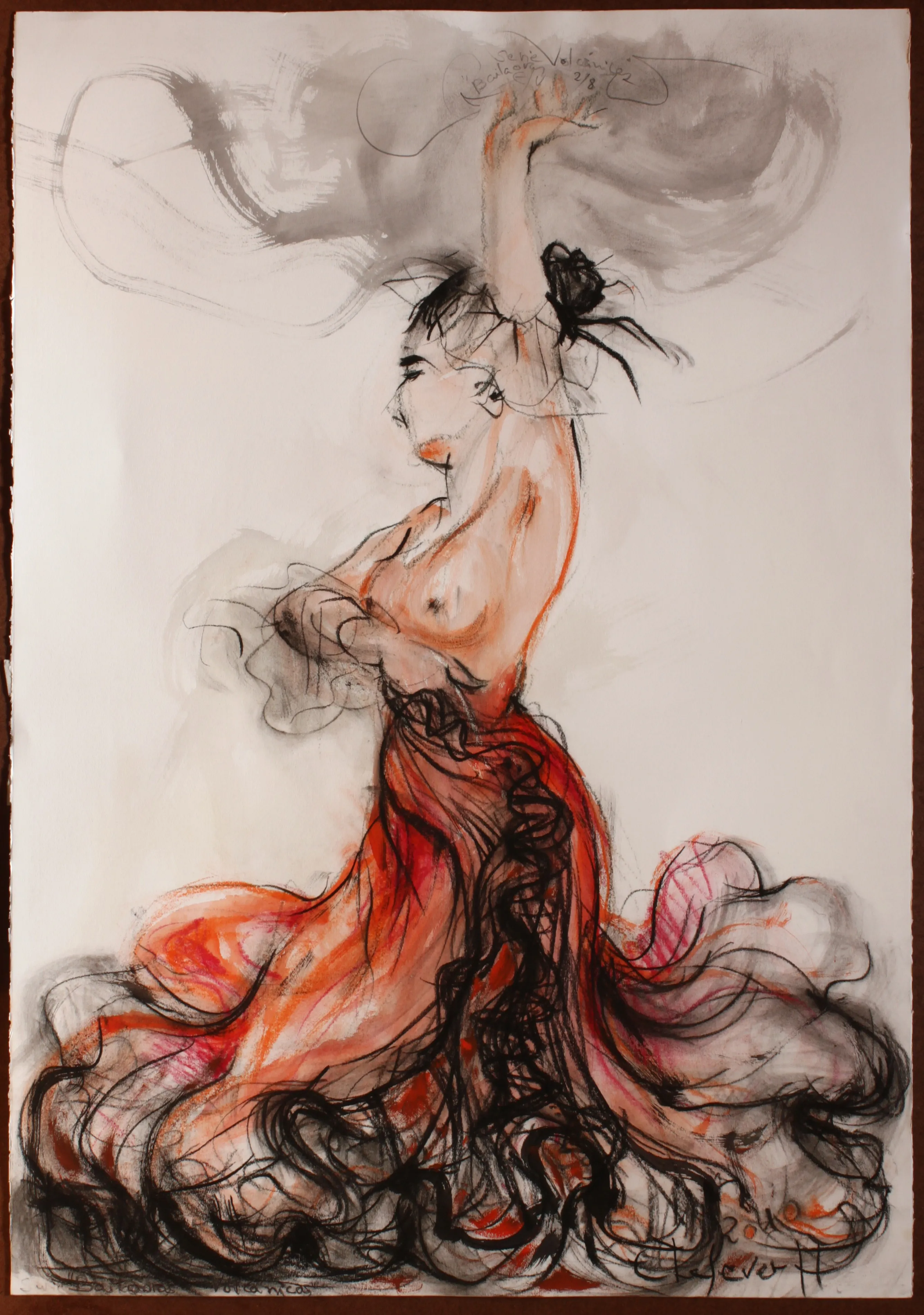 Obra "Bailaora volcánica XVI" de Eva Lefever
