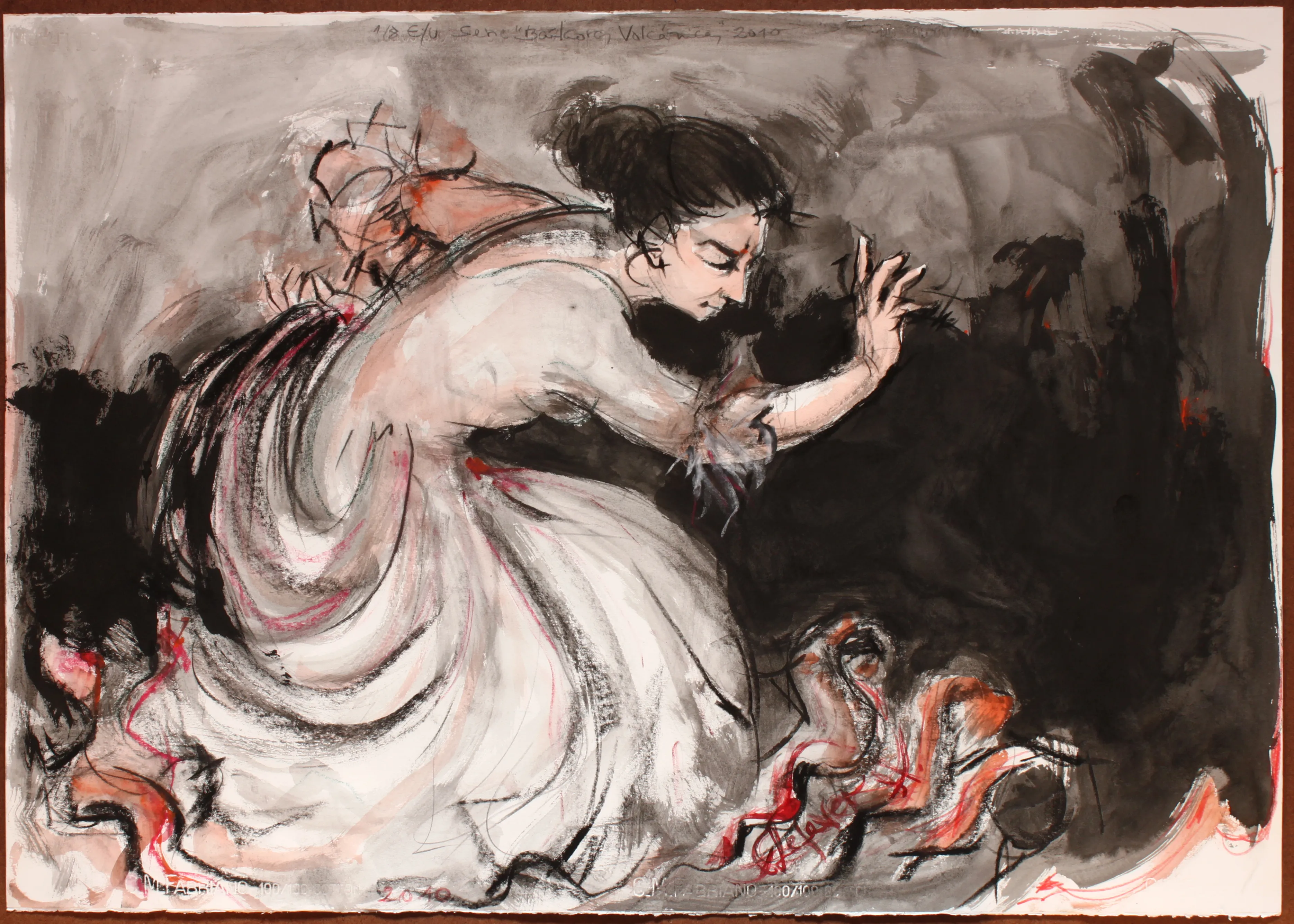 Obra "Bailaora volcánica XVII" de Eva Lefever