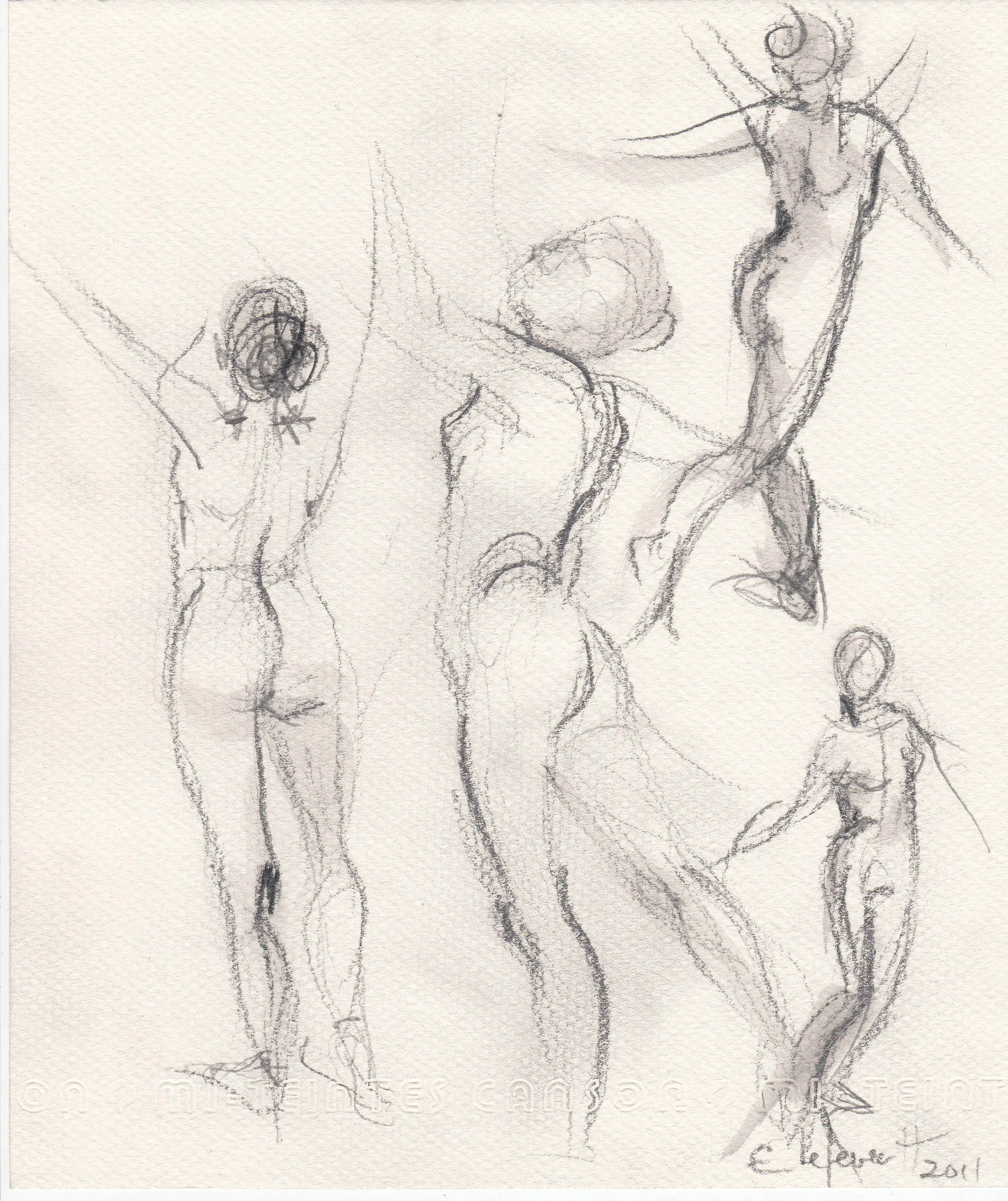 Obra "Bailarinas de Degas IV" de Eva Lefever