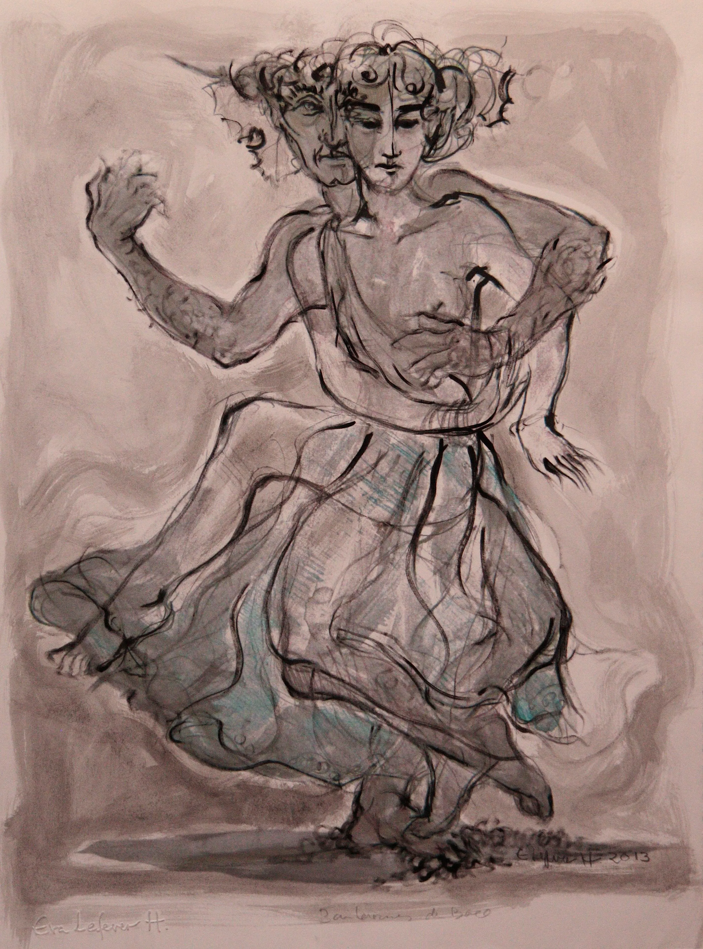 Obra "Bailarines de Baco" de Eva Lefever
