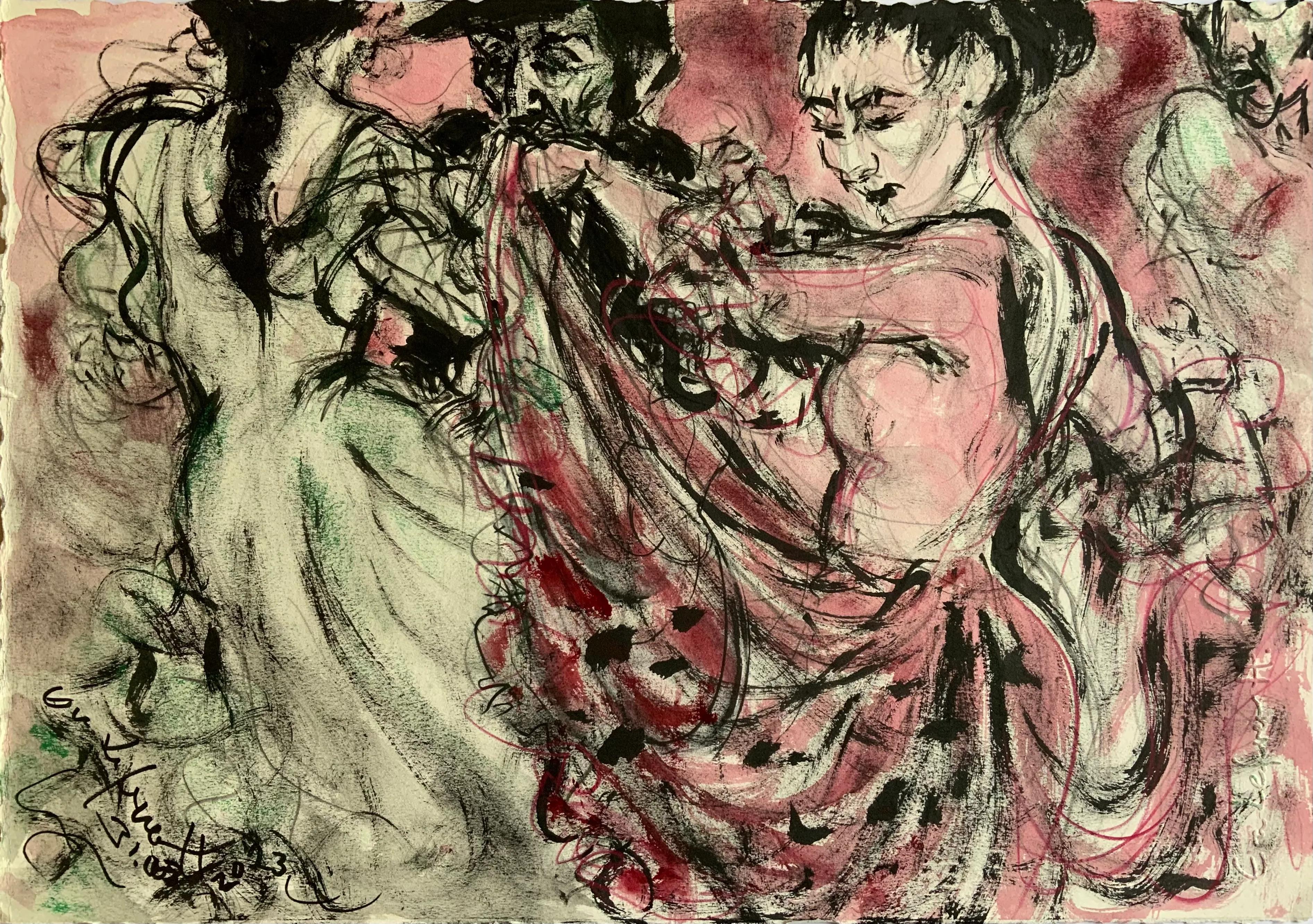 Obra "Baile flamenco" de Eva Lefever