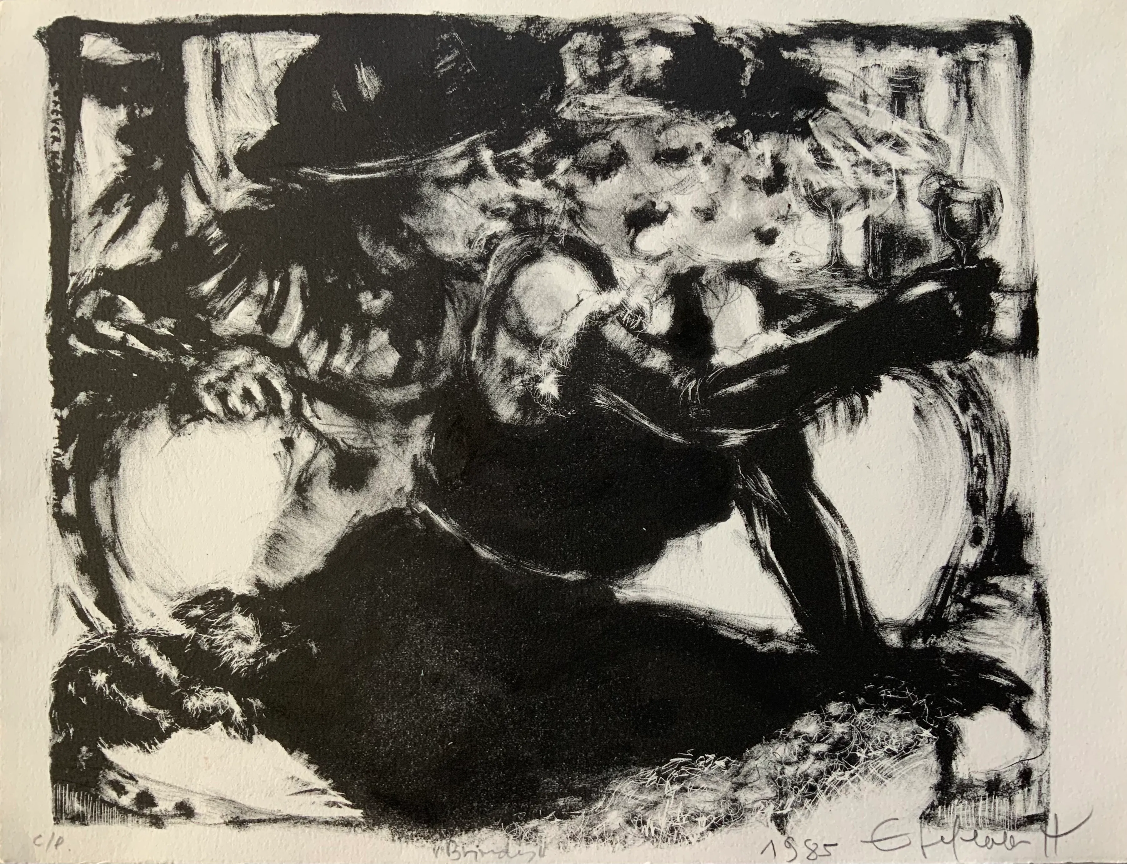Obra "Brindis" de Eva Lefever