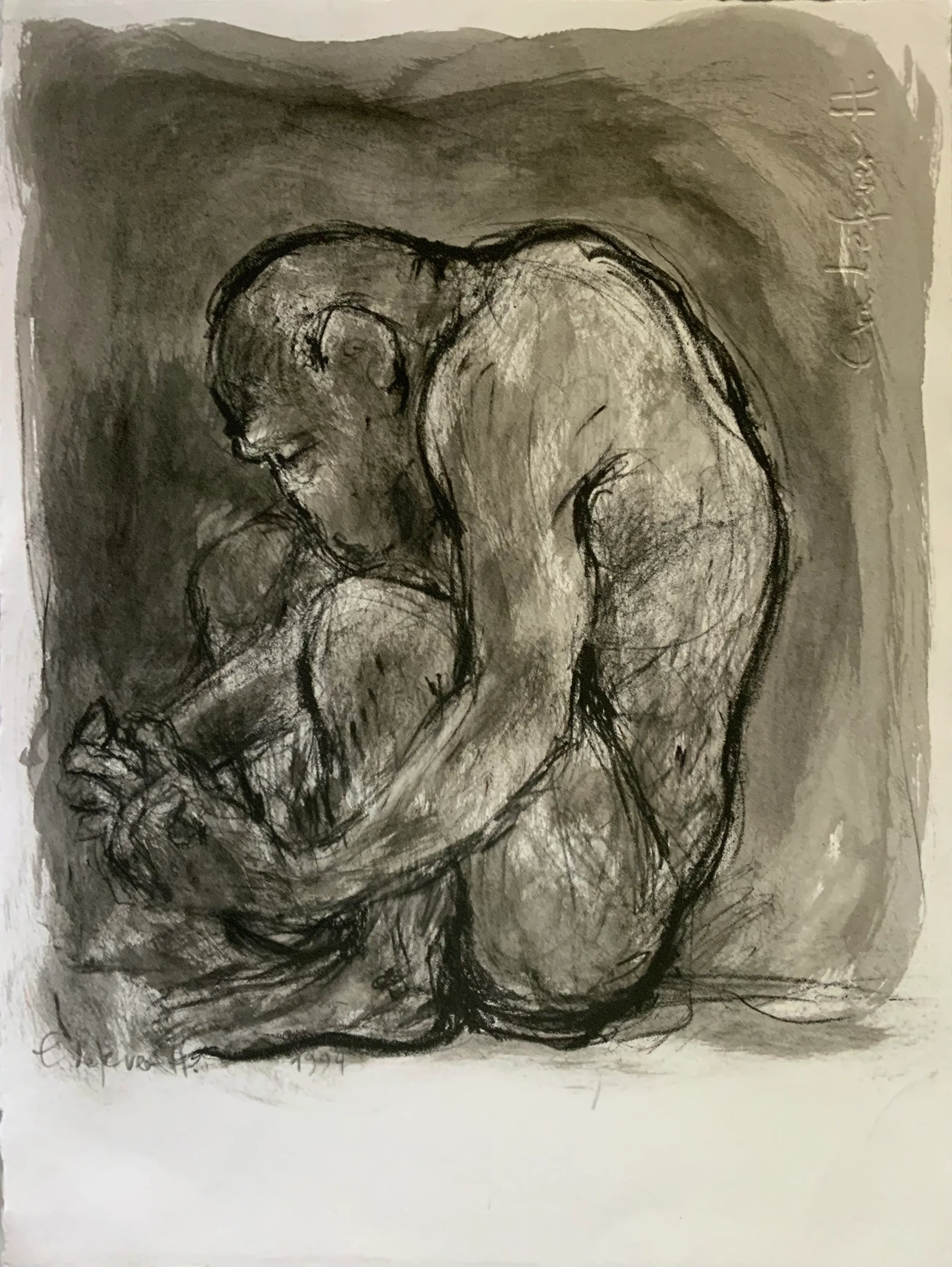 Obra "Chimpancé II" de Eva Lefever