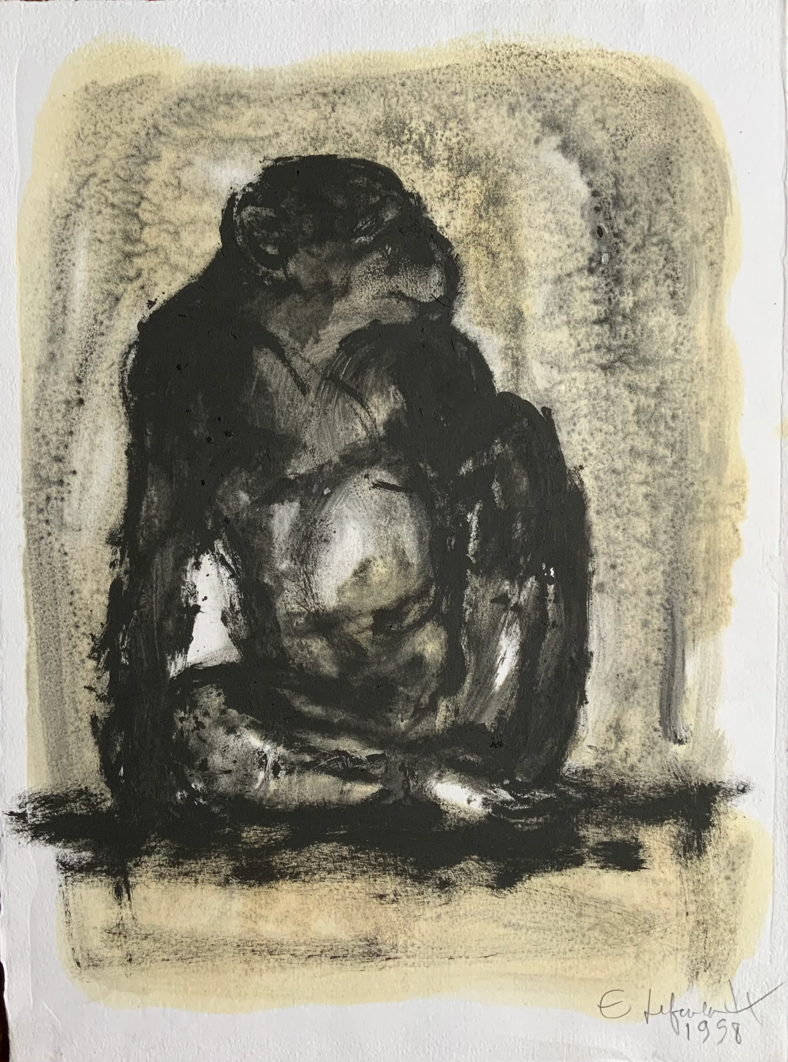 Obra "Chimpancé III" de Eva Lefever