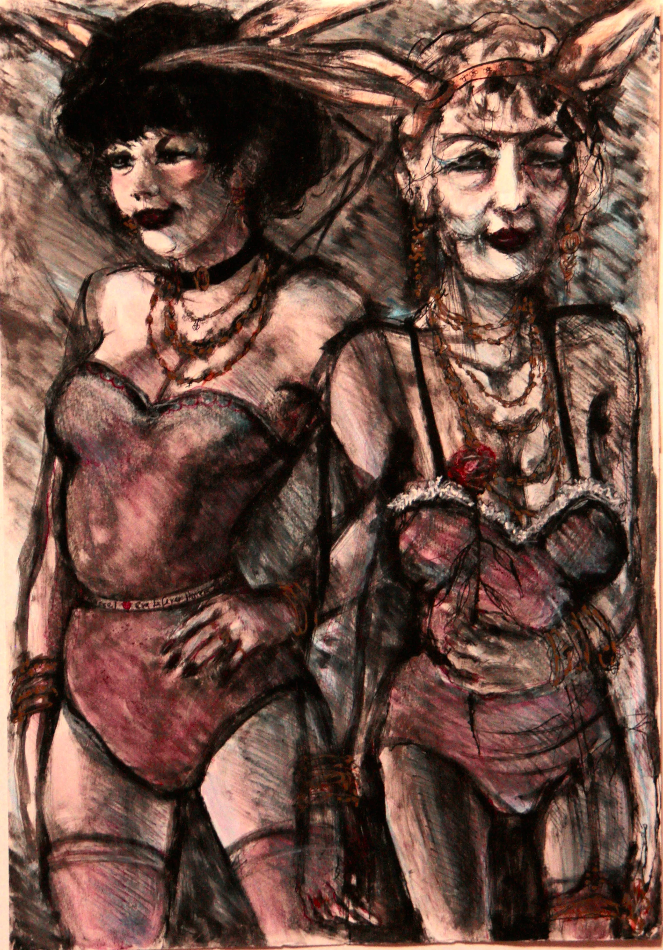 Obra "Conejas" de Eva Lefever