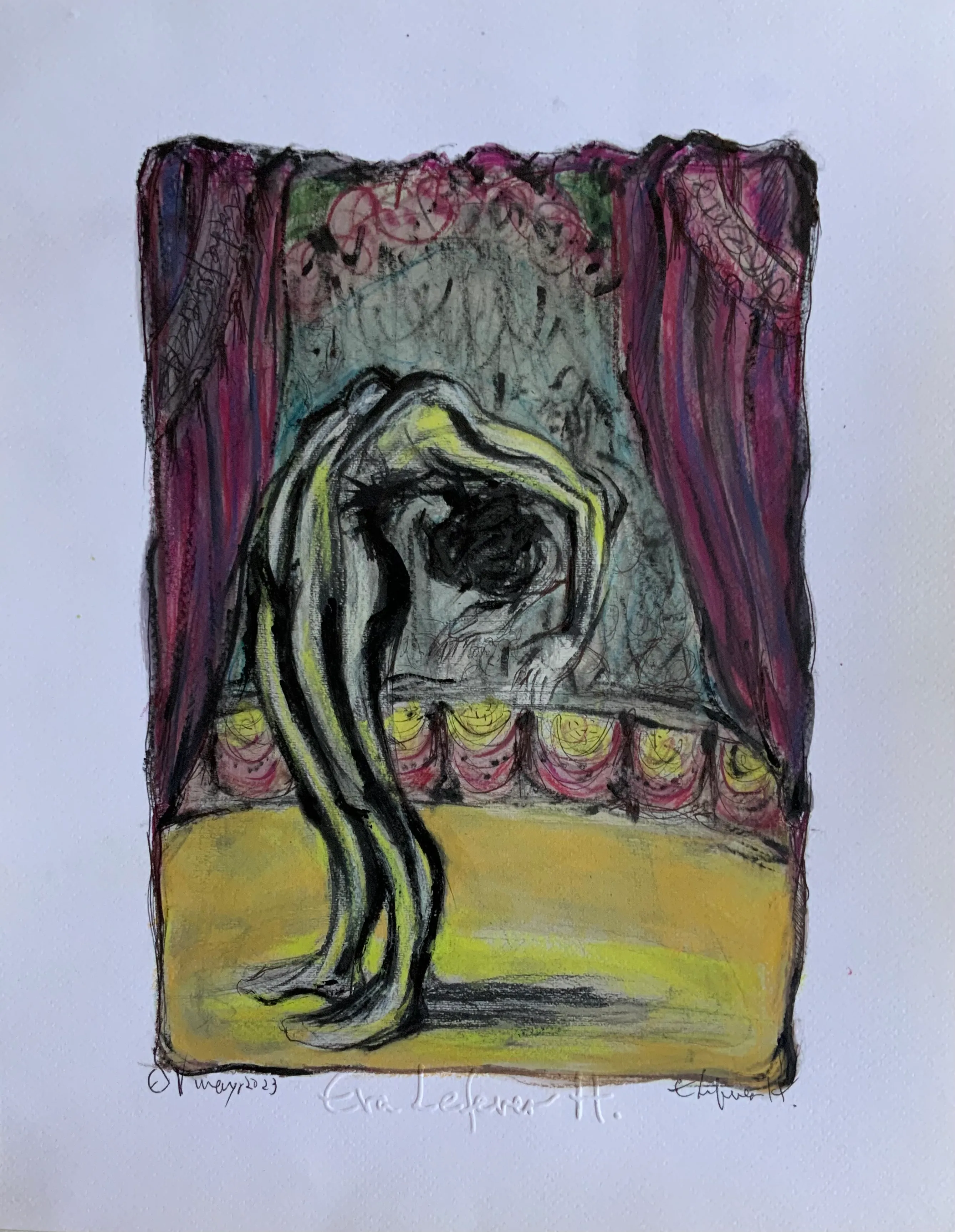 Obra "Contorsionista I (Variación 2)" de Eva Lefever