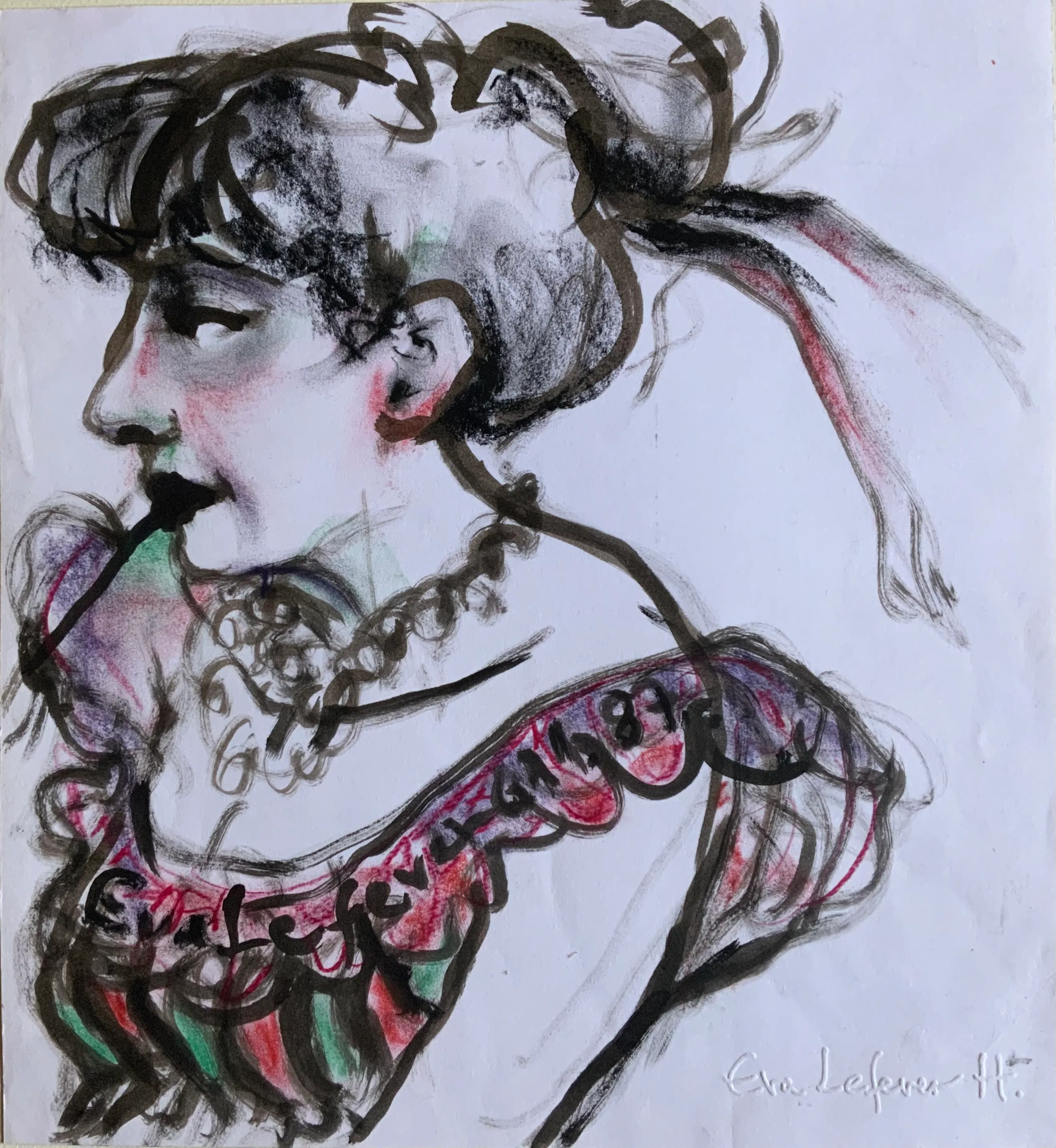 Obra "Corista de perfil" de Eva Lefever