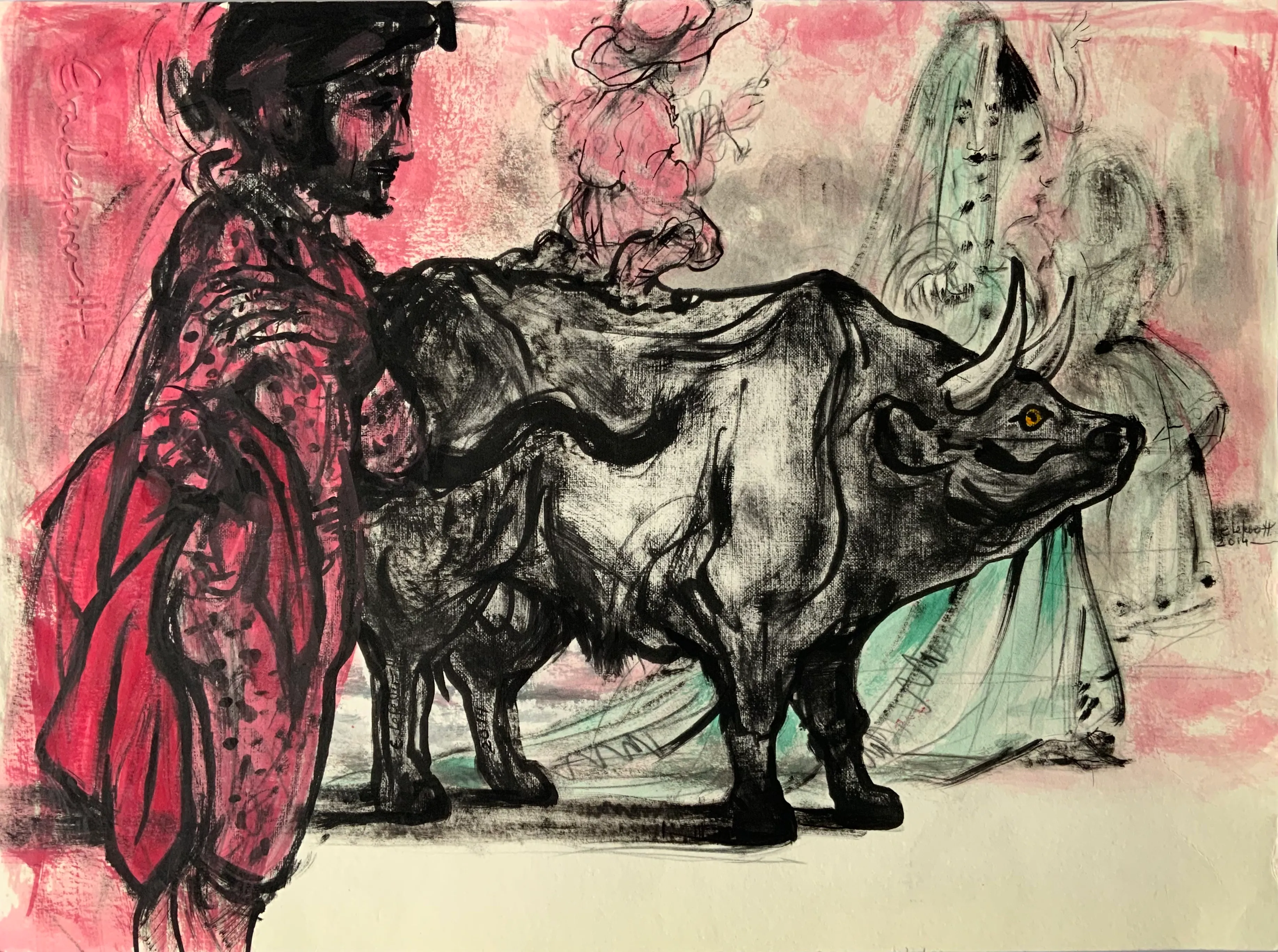 Obra "Corrida bufa II" de Eva Lefever