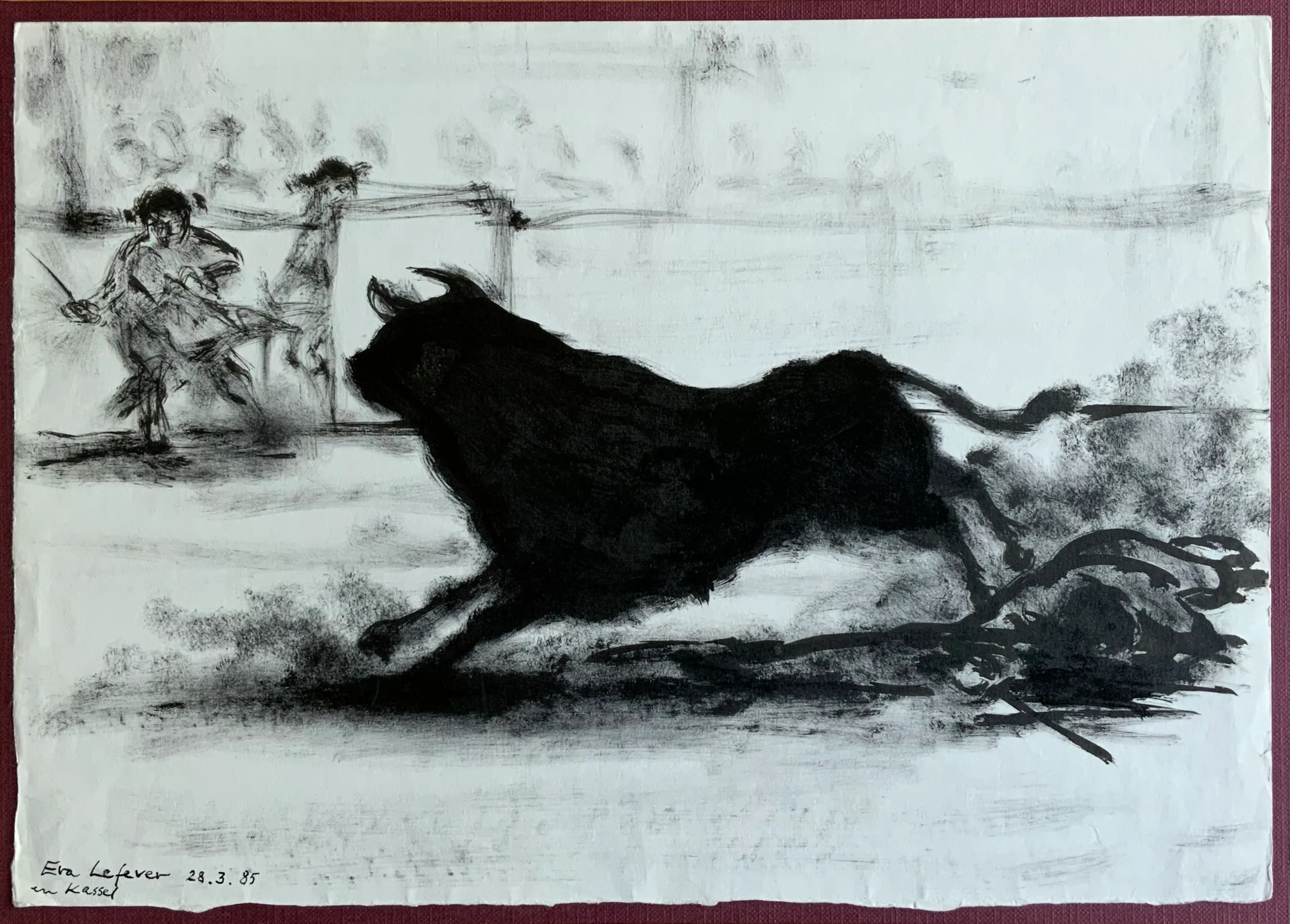 Obra "Corrida II" de Eva Lefever