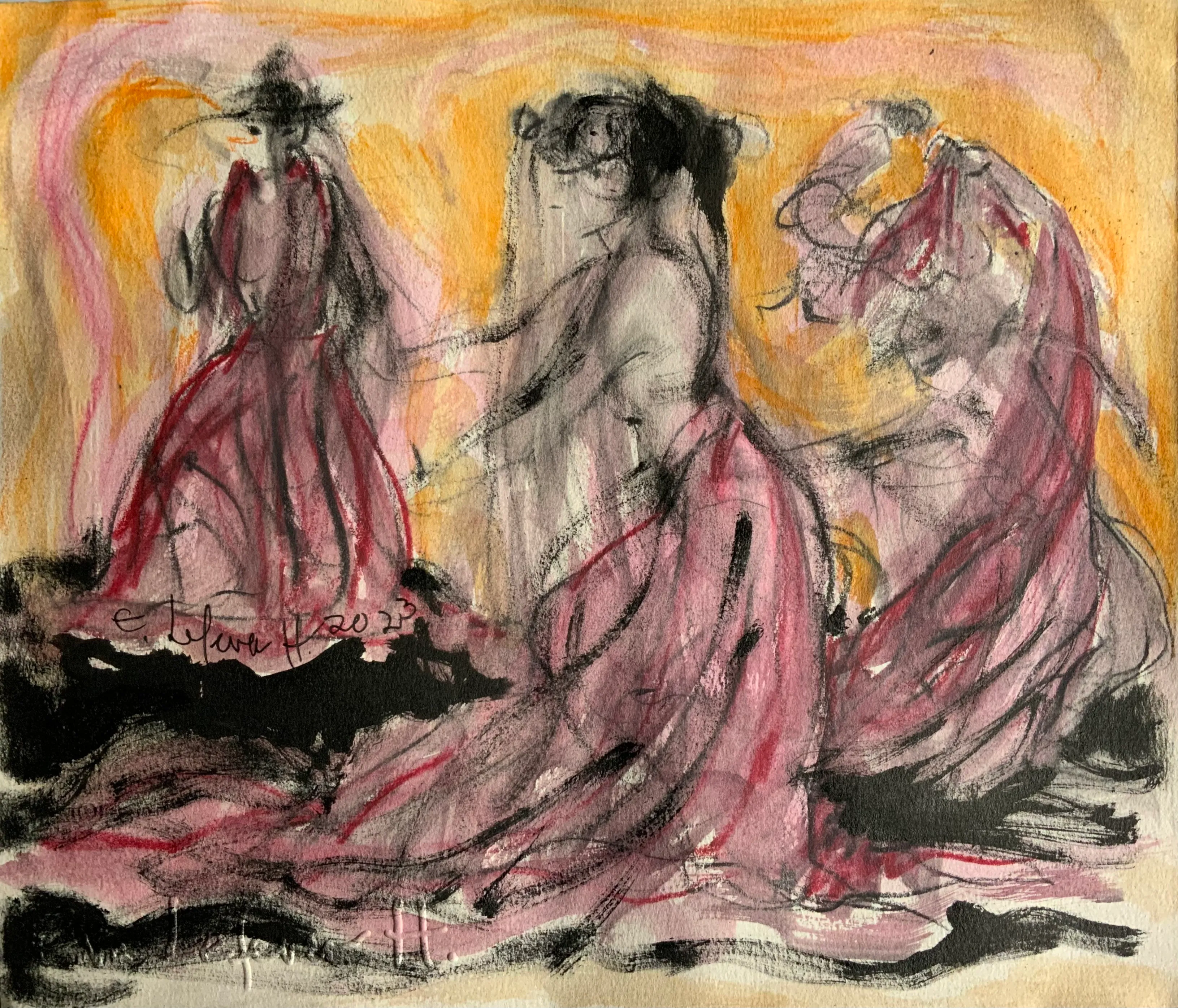 Obra "Cortejo" de Eva Lefever