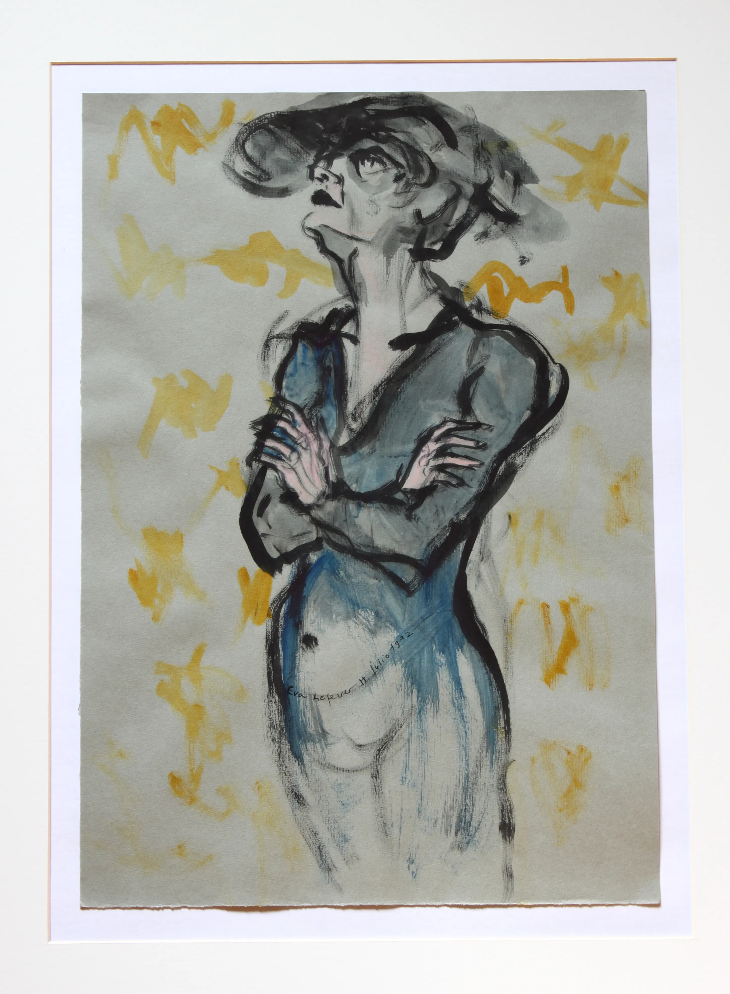 Obra "Dama con sombrero II" de Eva Lefever