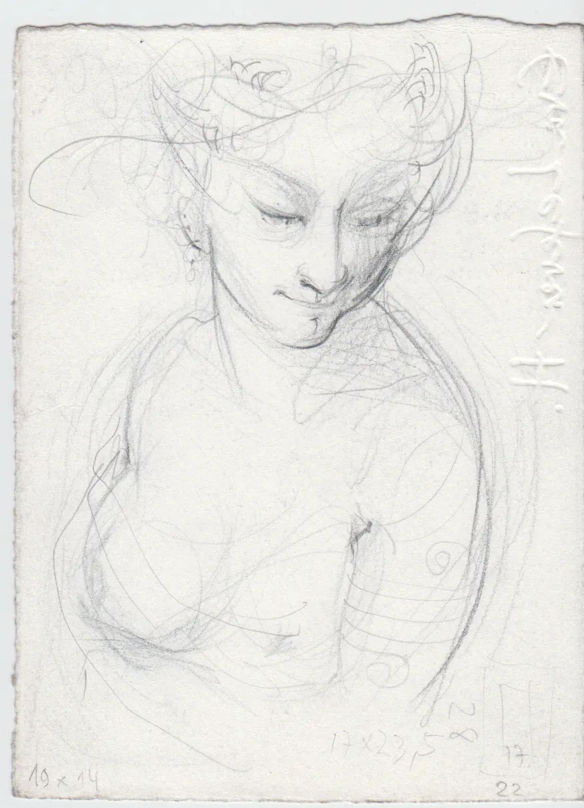 Obra "Desnudo femenino II" de Eva Lefever