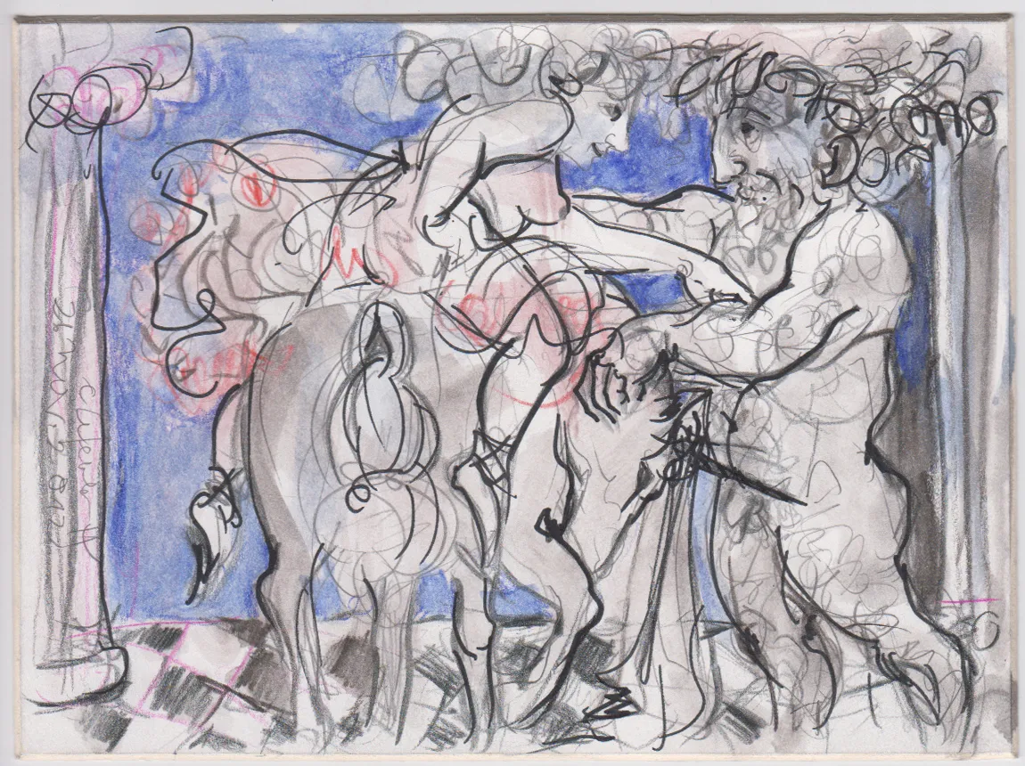 Obra "Díptico con unicornio II" de Eva Lefever