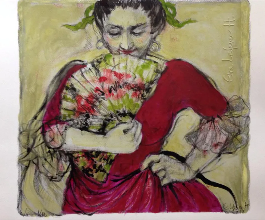 Obra "El flamenco de Natalia IV (Variación 1)" de Eva Lefever