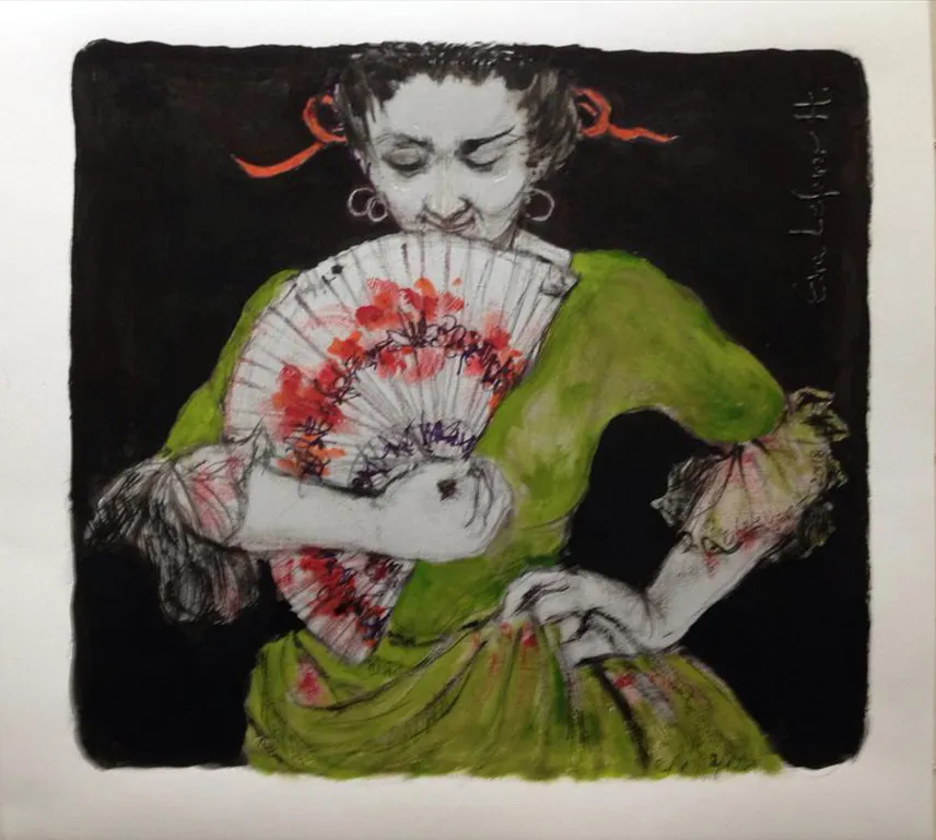 Obra "El flamenco de Natalia IV (Variación 2)" de Eva Lefever