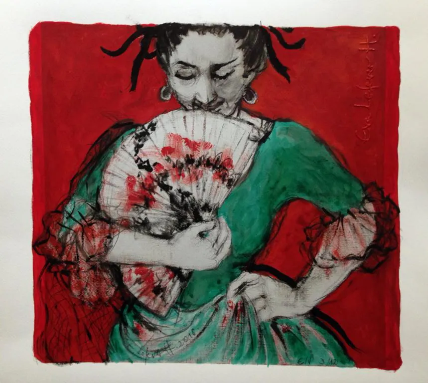 Obra "El flamenco de Natalia IV (Variación 3)" de Eva Lefever