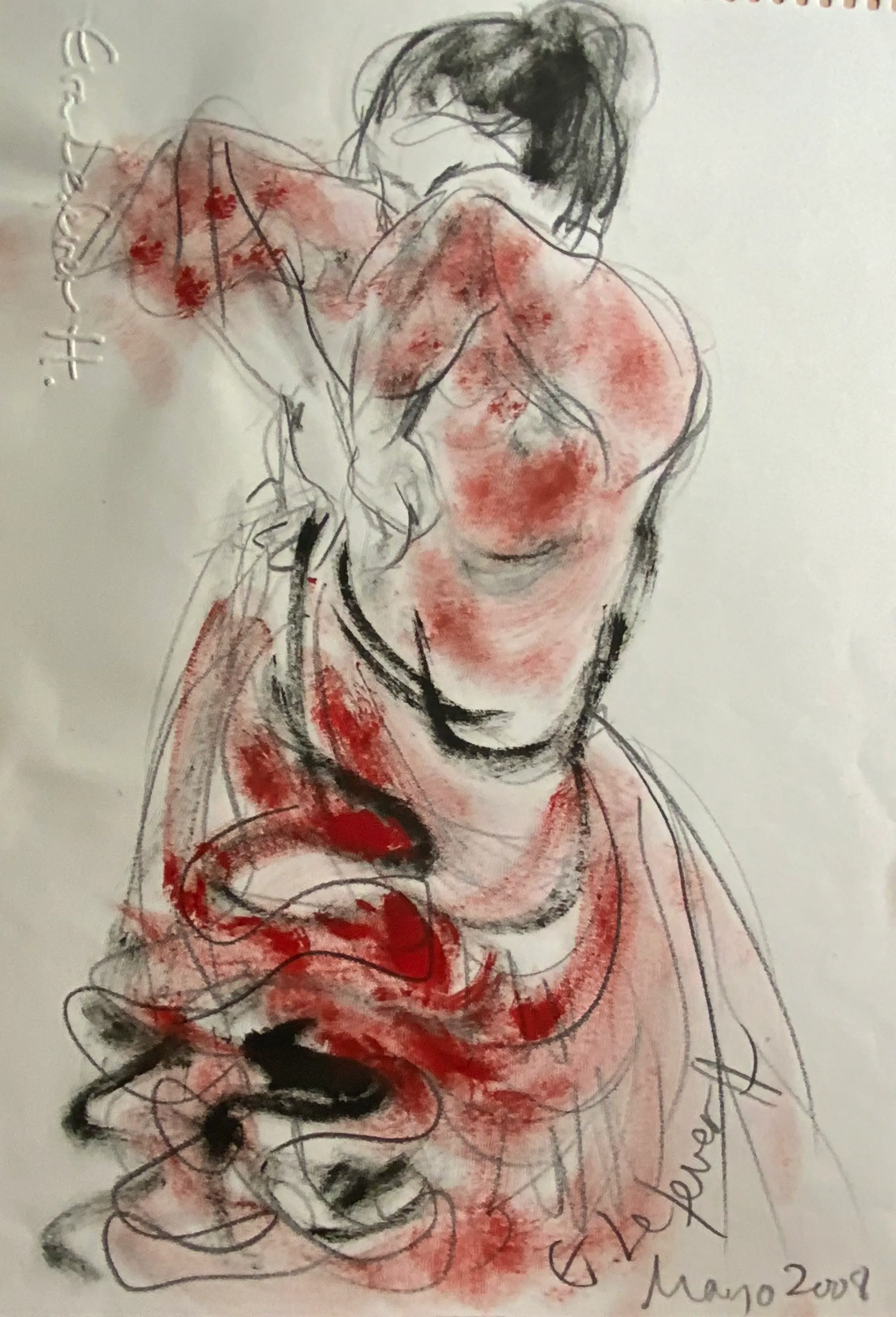 Obra "El flamenco de Natalia VII" de Eva Lefever