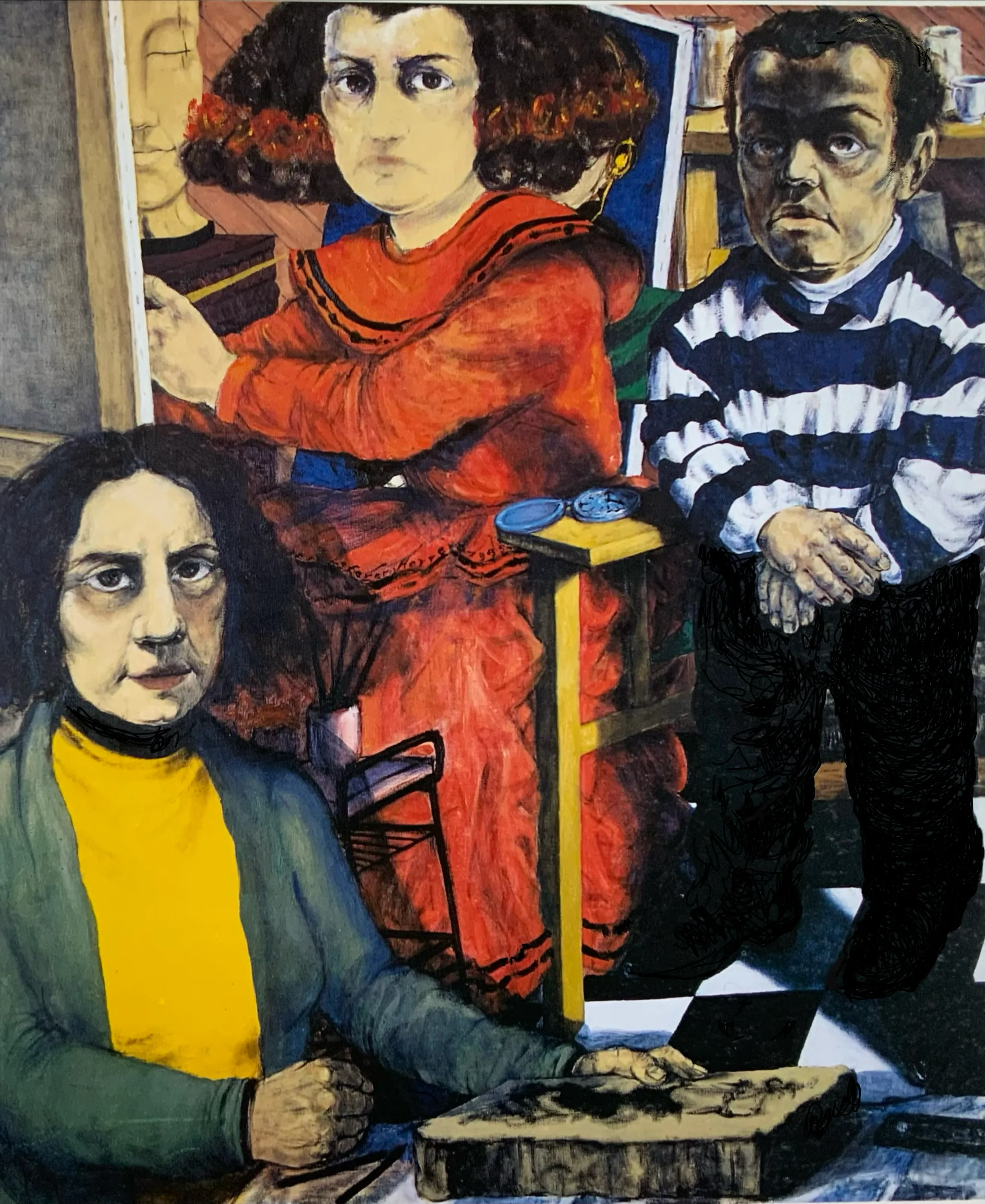 Obra "En el taller I" de Eva Lefever