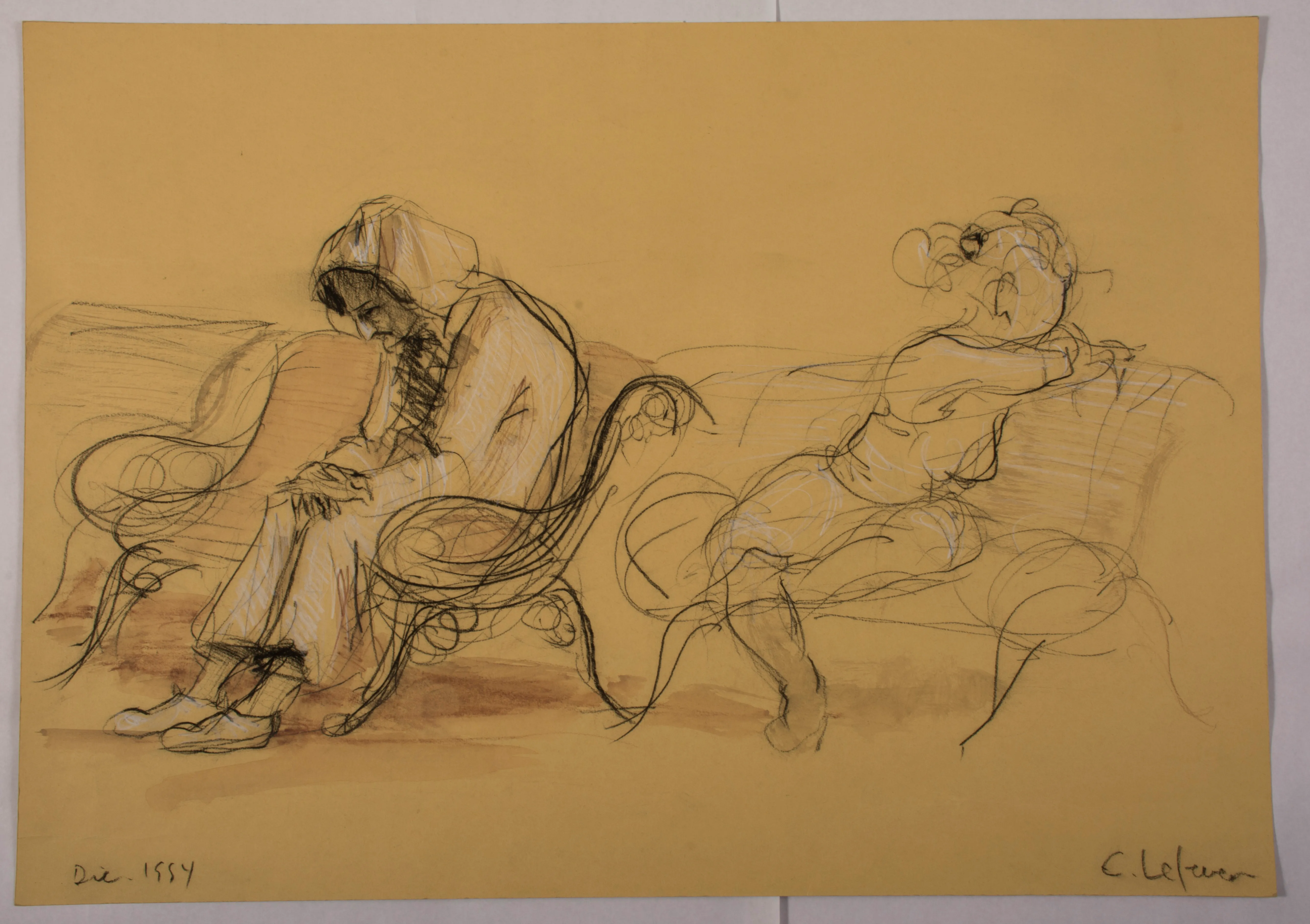 Obra "En una plaza" de Eva Lefever