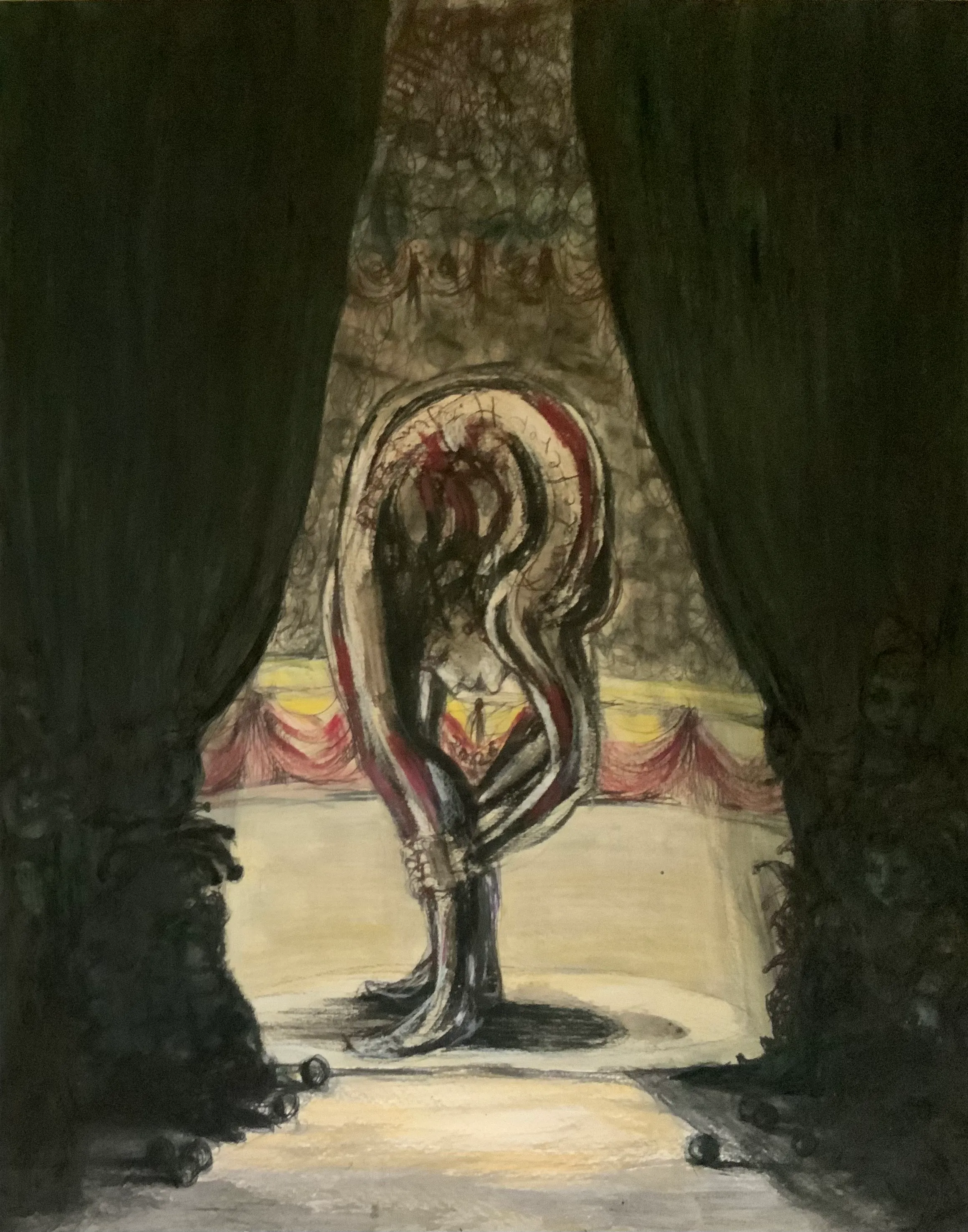Obra "Enanos en la sombra esperando su turno" de Eva Lefever
