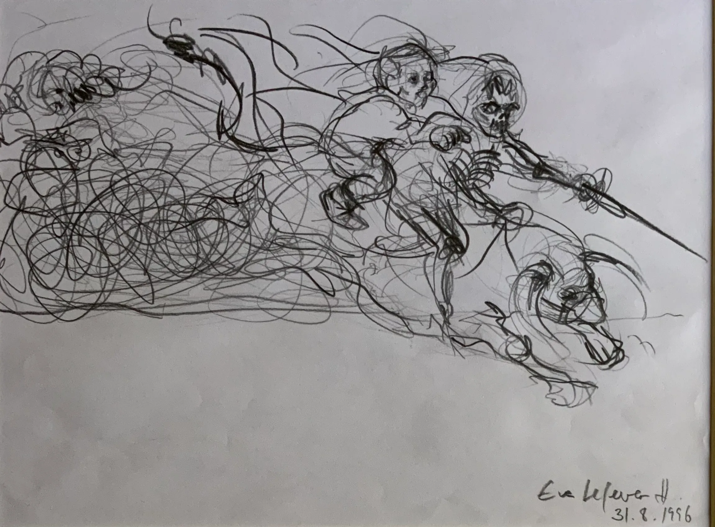 Obra "Escena taurina con bruja" de Eva Lefever