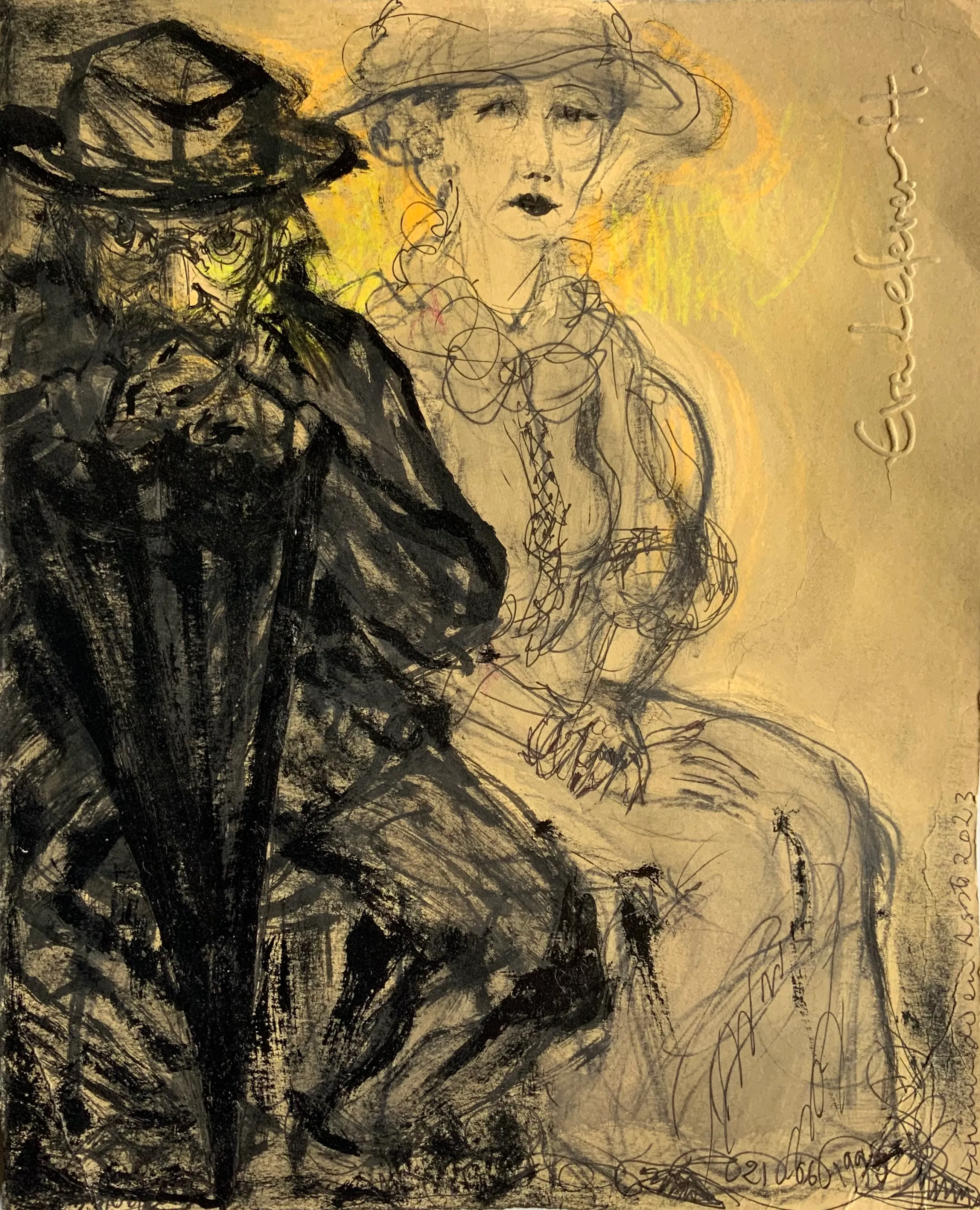 Obra "Esperando" de Eva Lefever