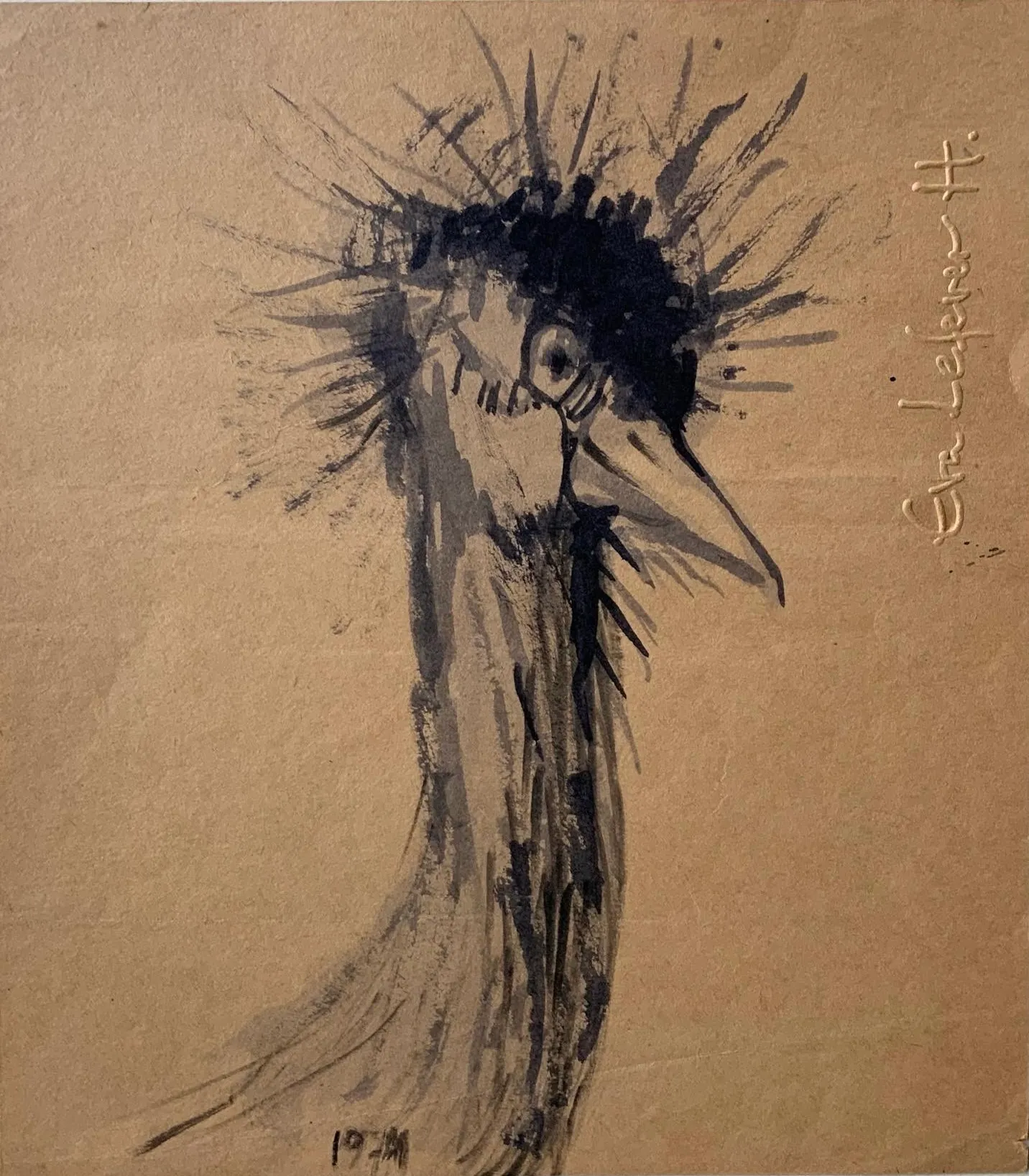 Obra "Estudio de grulla II" de Eva Lefever