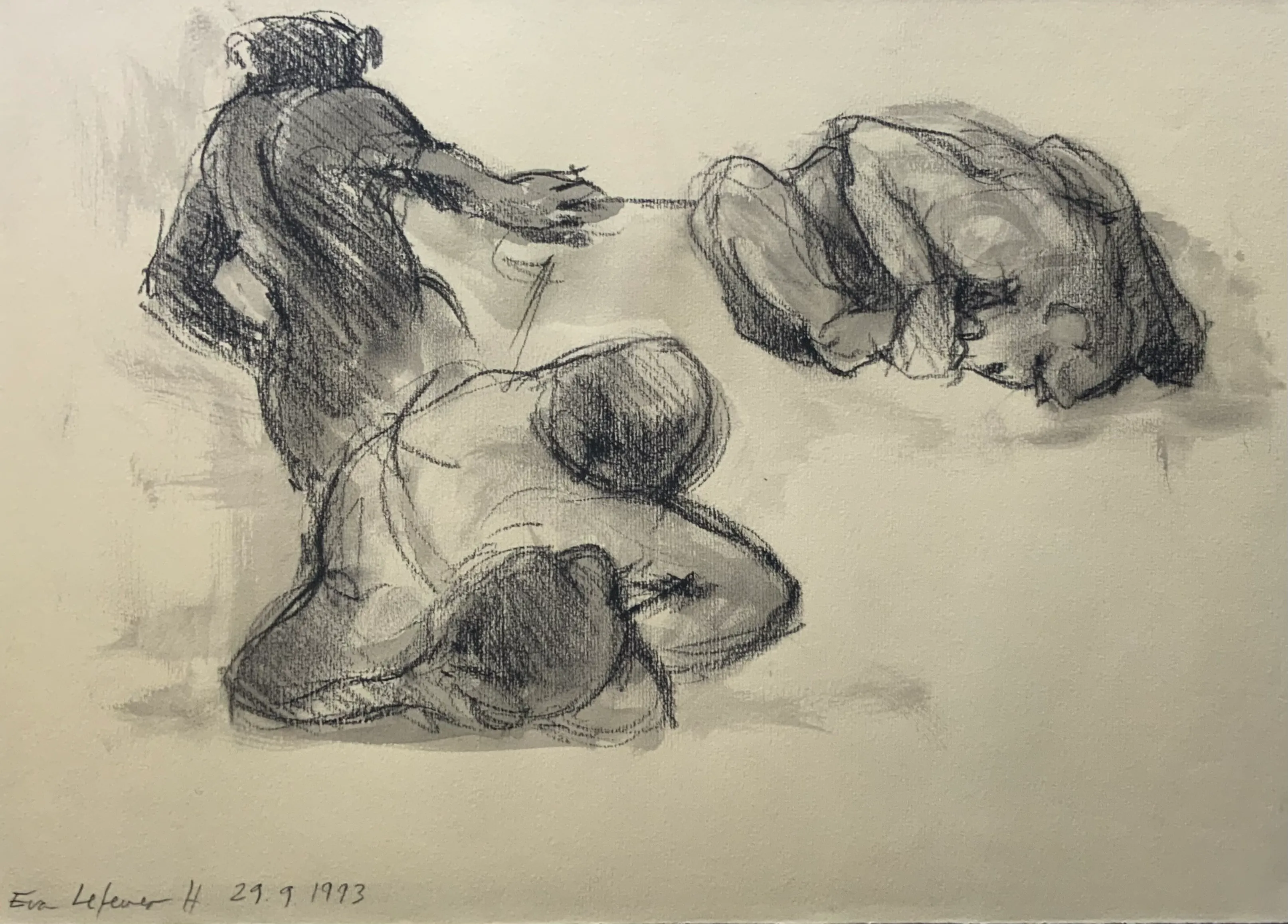 Obra "Estudios de chimpancé" de Eva Lefever