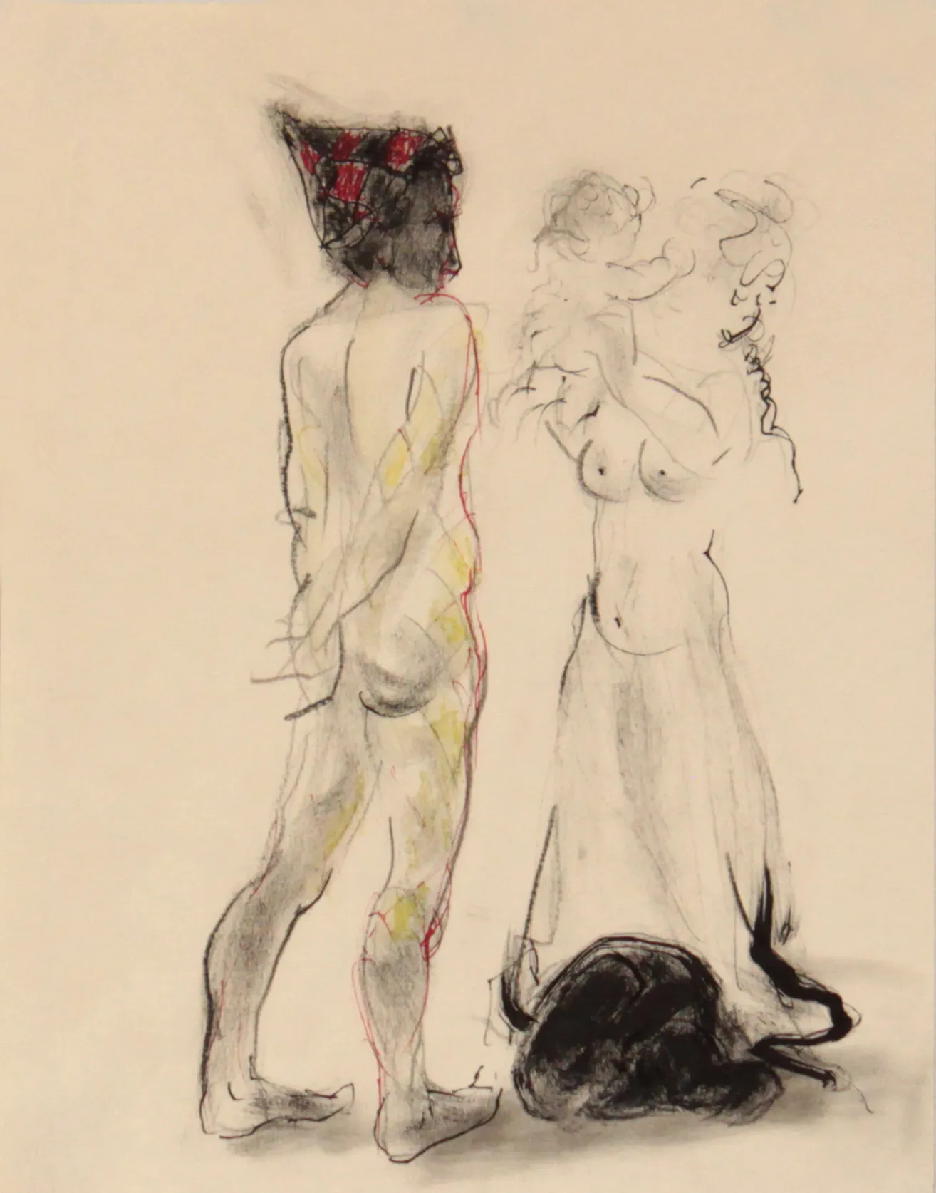 Obra "Familia de arlequines I" de Eva Lefever