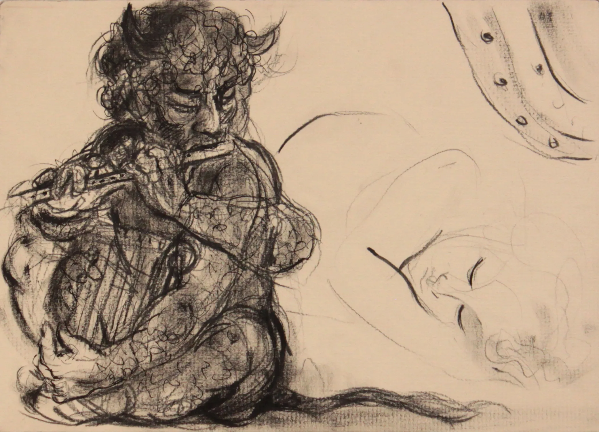 Obra "Fauno y durmiente" de Eva Lefever