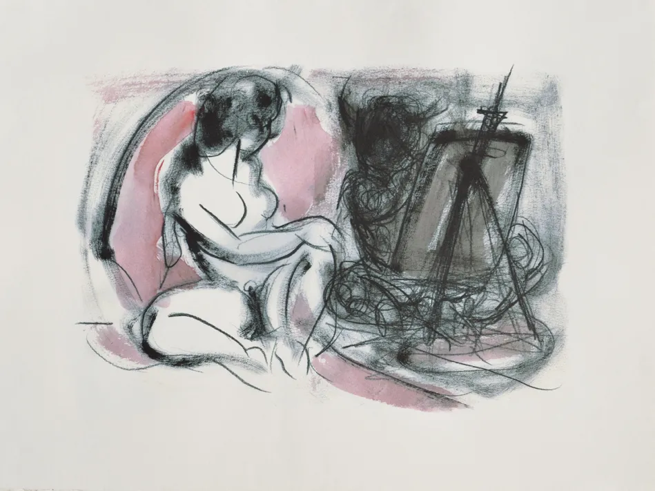Obra "Fauno y modelo" de Eva Lefever