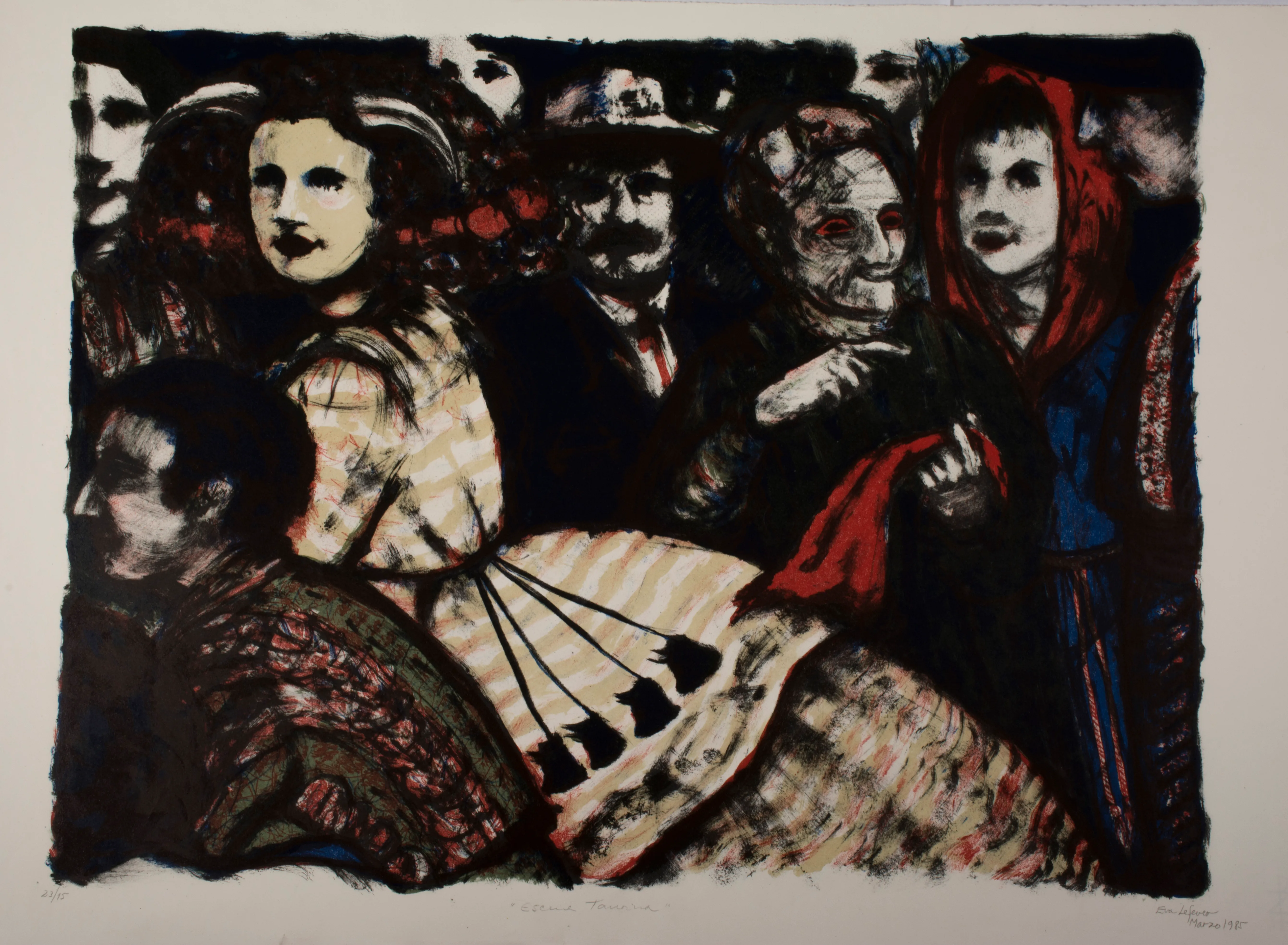 Obra "Fiesta después de la corrida" de Eva Lefever