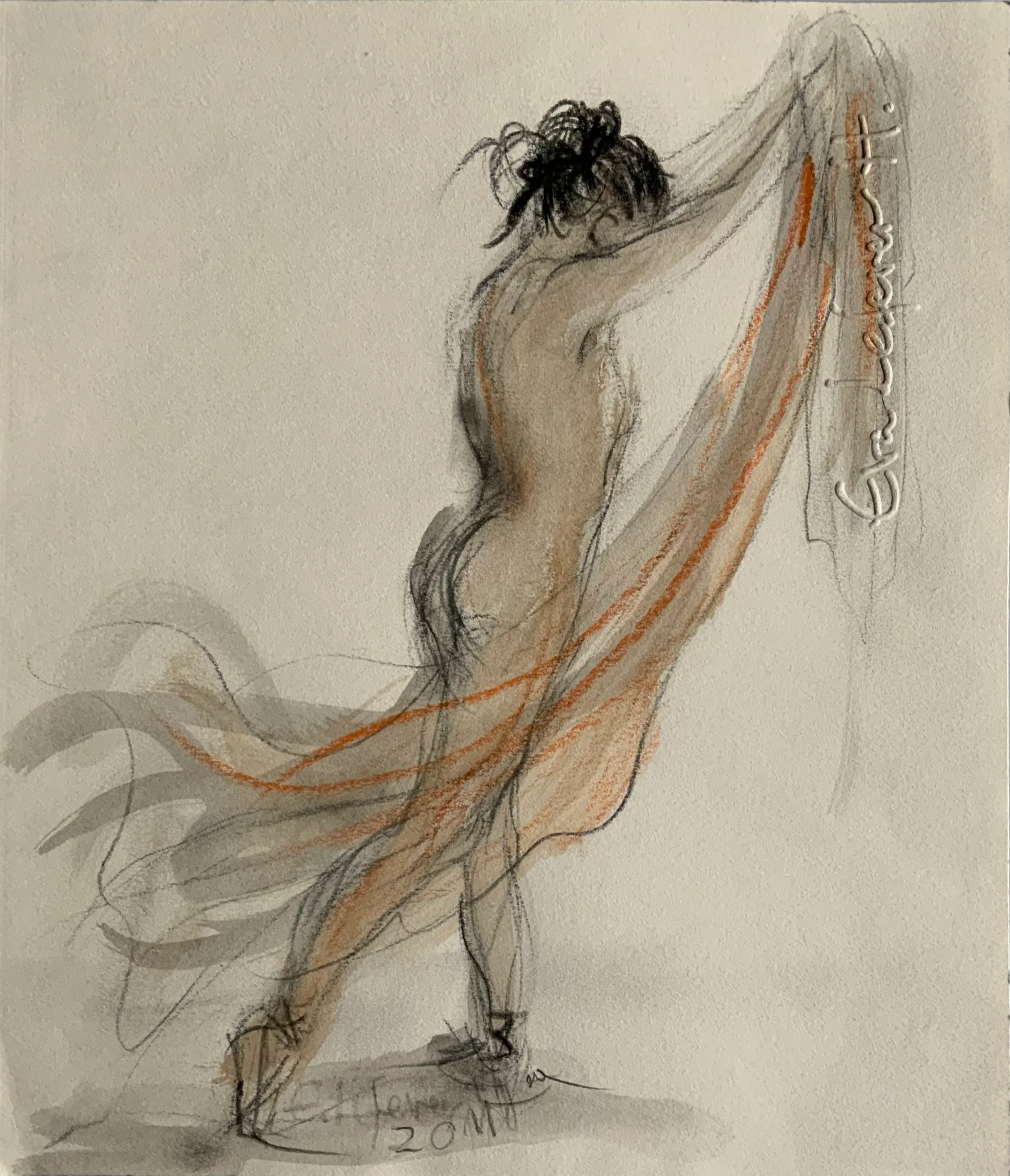 Obra "Giro con velo" de Eva Lefever