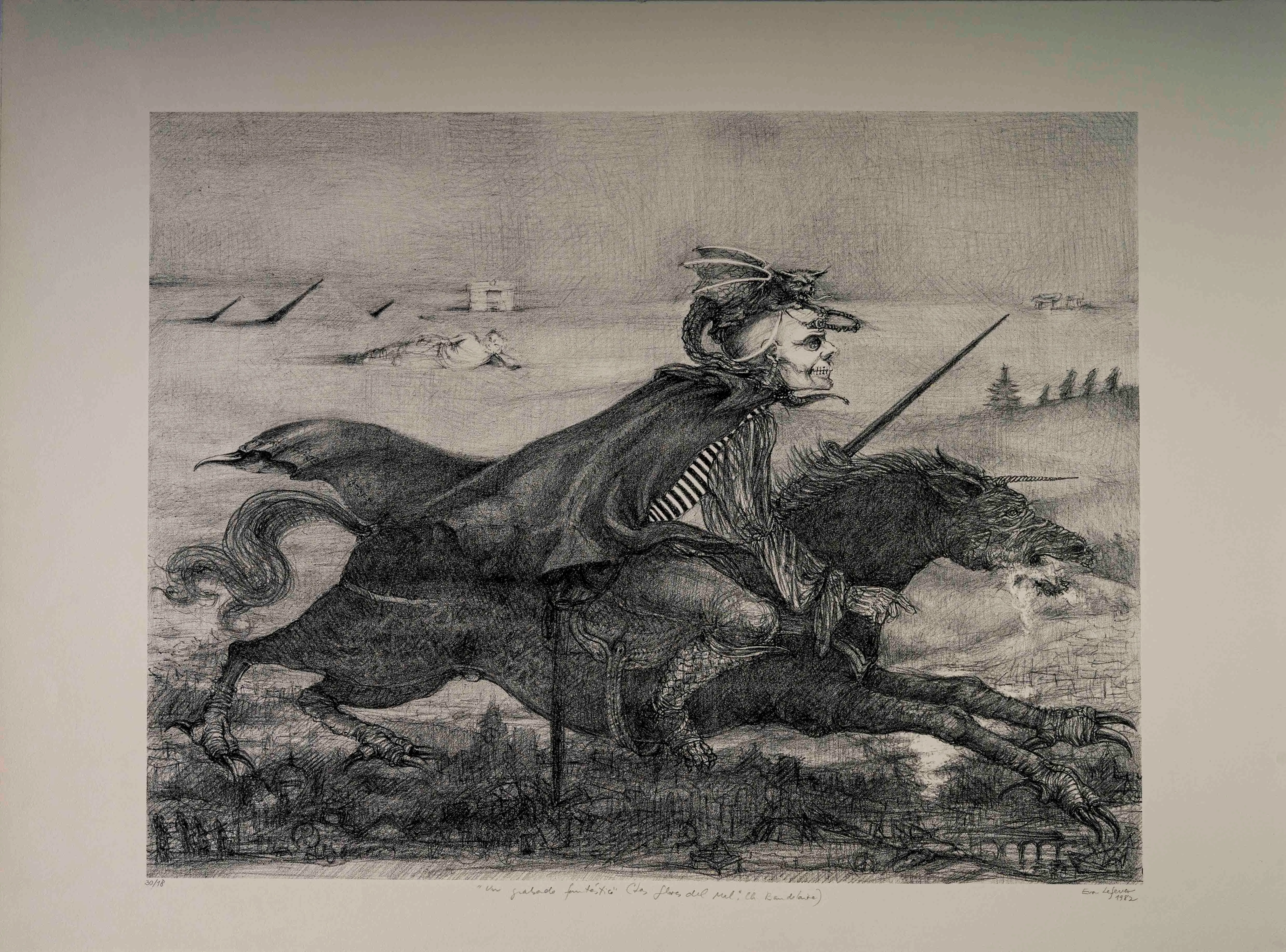 Obra "Grabado fantástico" de Eva Lefever