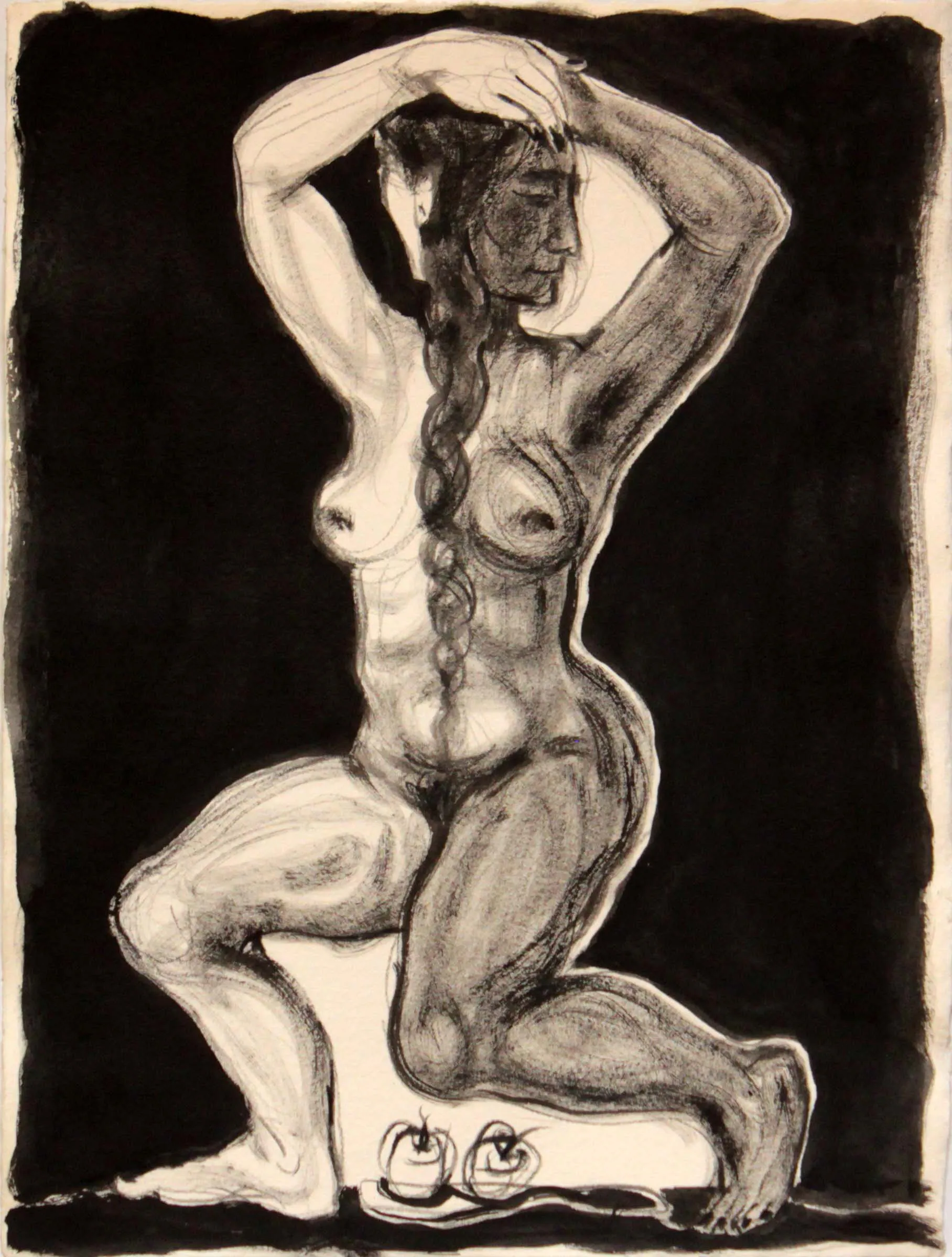 Obra "Gran desnudo femenino" de Eva Lefever