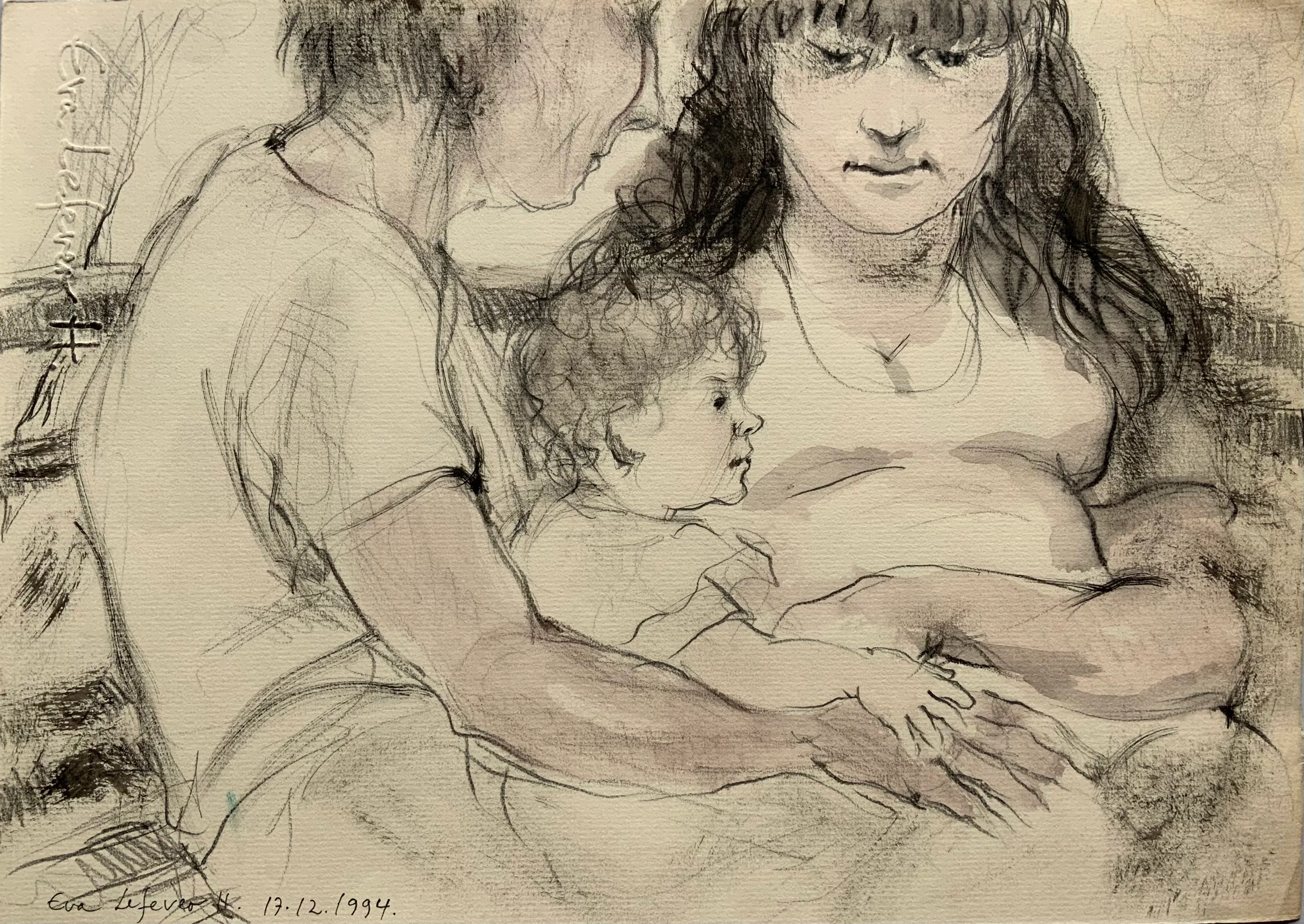 Obra "Grupo de familia" de Eva Lefever