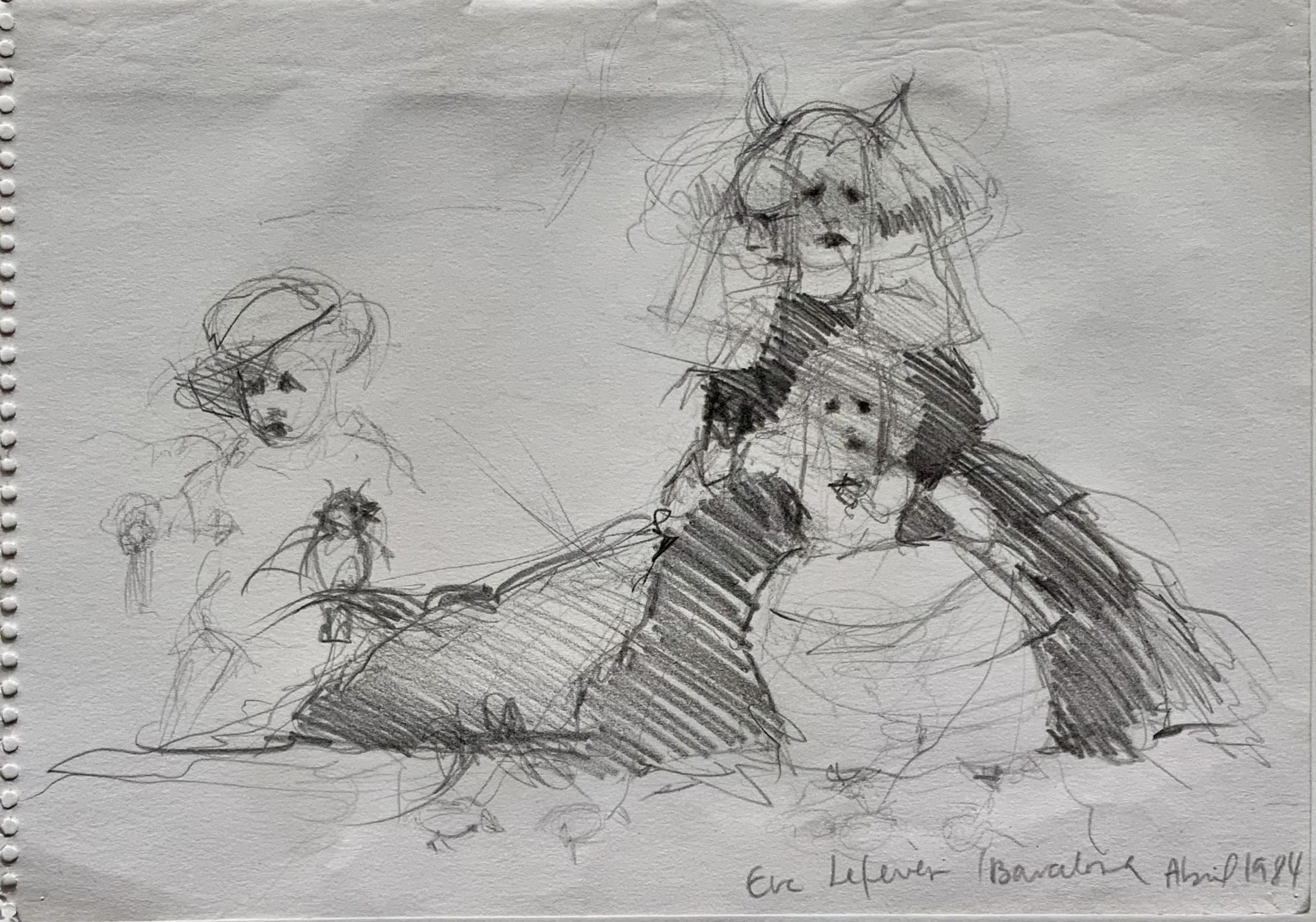 Obra "Grupo principesco y toro muerto" de Eva Lefever