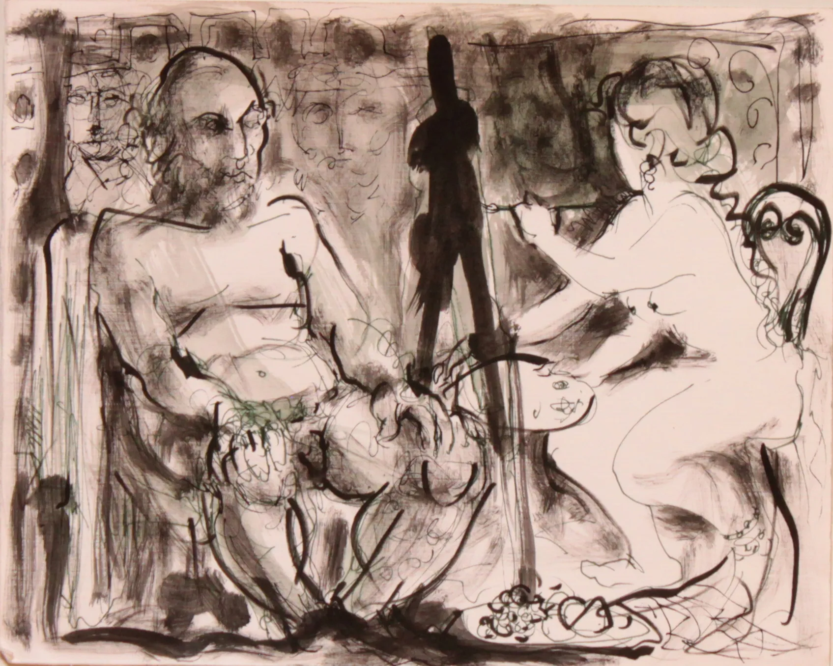 Obra "Hombre posando para la artista" de Eva Lefever